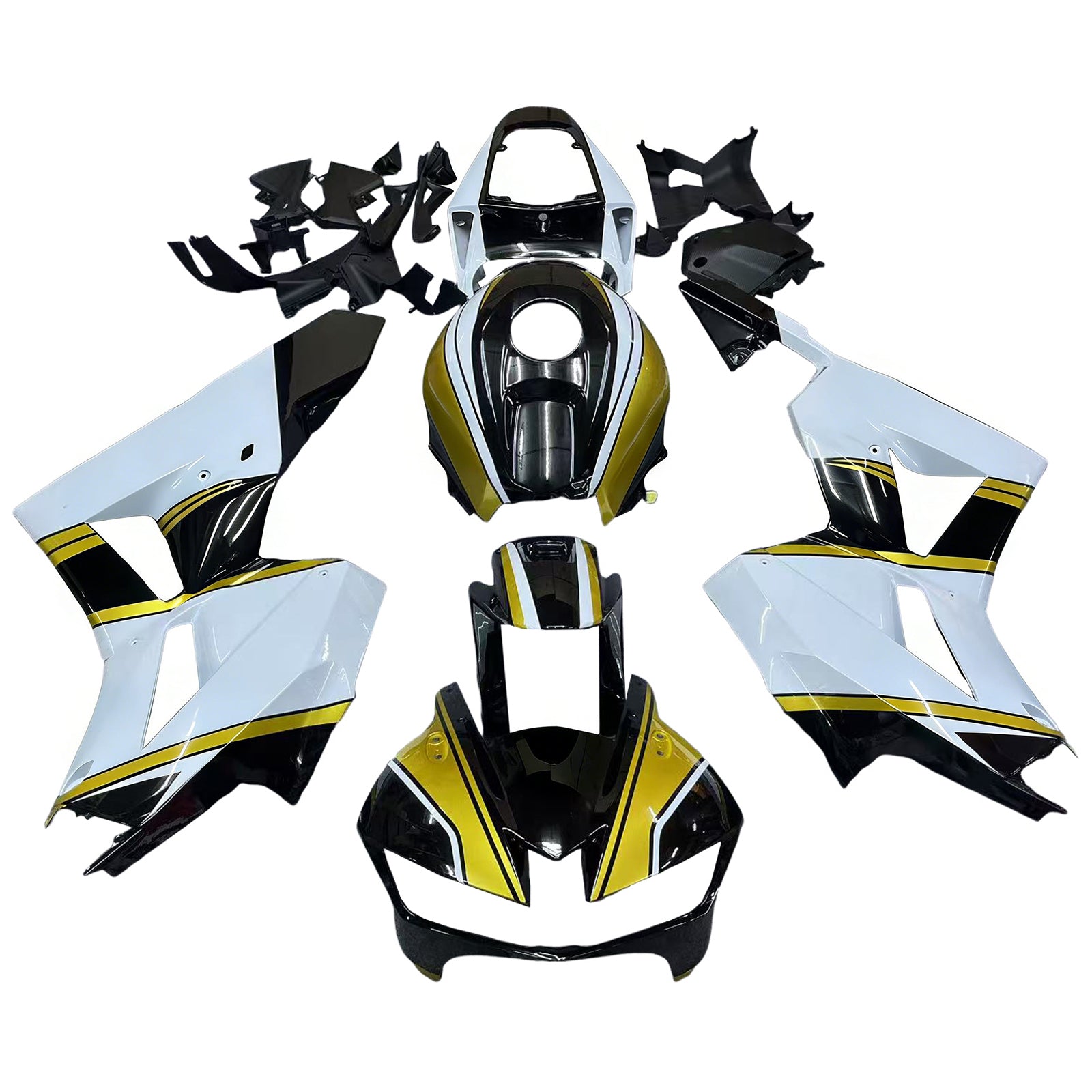 Amotopart 13-25 US ver. & 13-23 European ver. F5 CBR600RR Honda Gold&White Fairing Kit