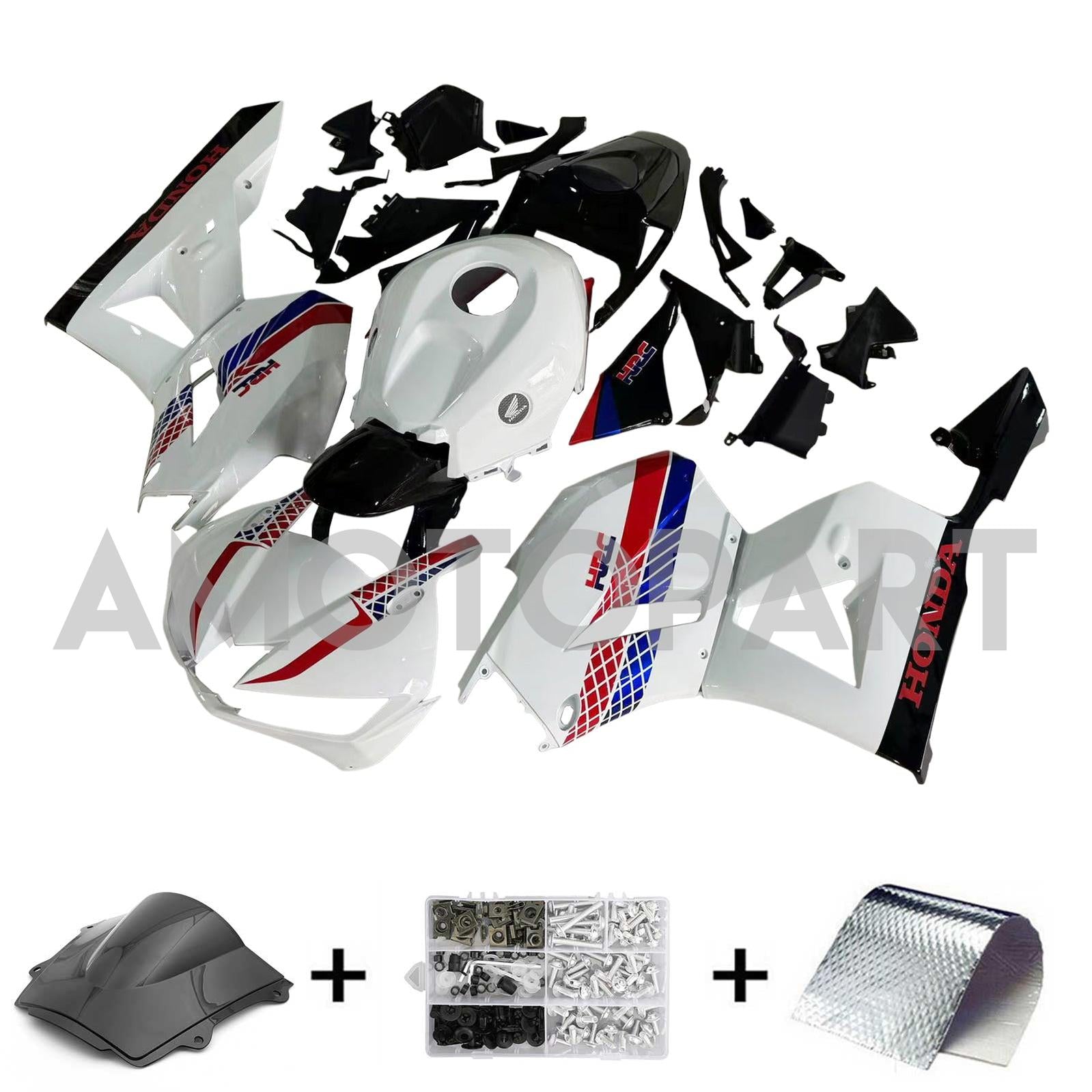 Amotopart 13-25 US verze. & 13-23 Evropská verze F5 CBR600RR Honda Červená&Sada kapotáže Blue Style3