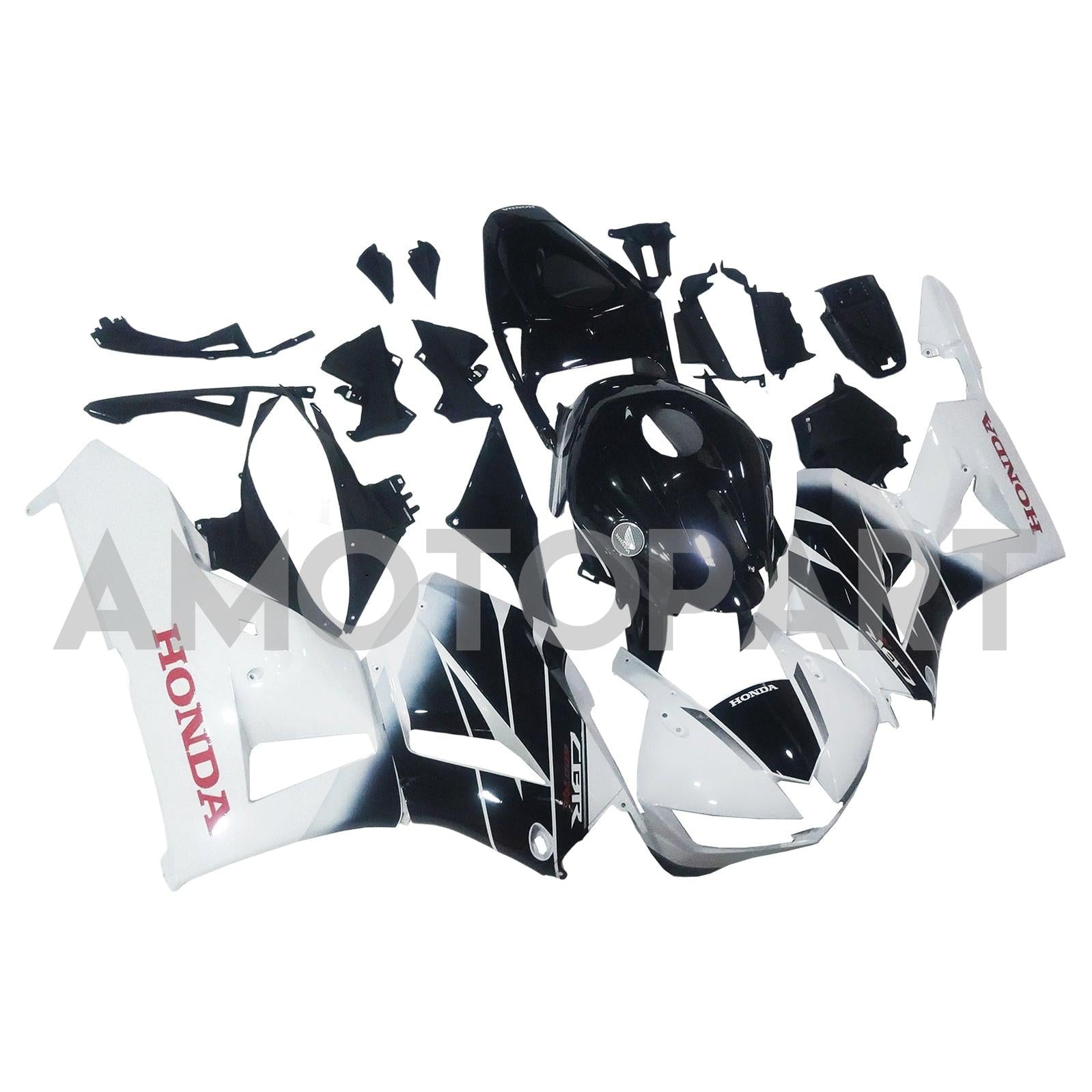 Amotopart 13-25 US ver. & 13-23 European ver. F5 CBR600RR Honda Black&White Style3 Fairing Kit