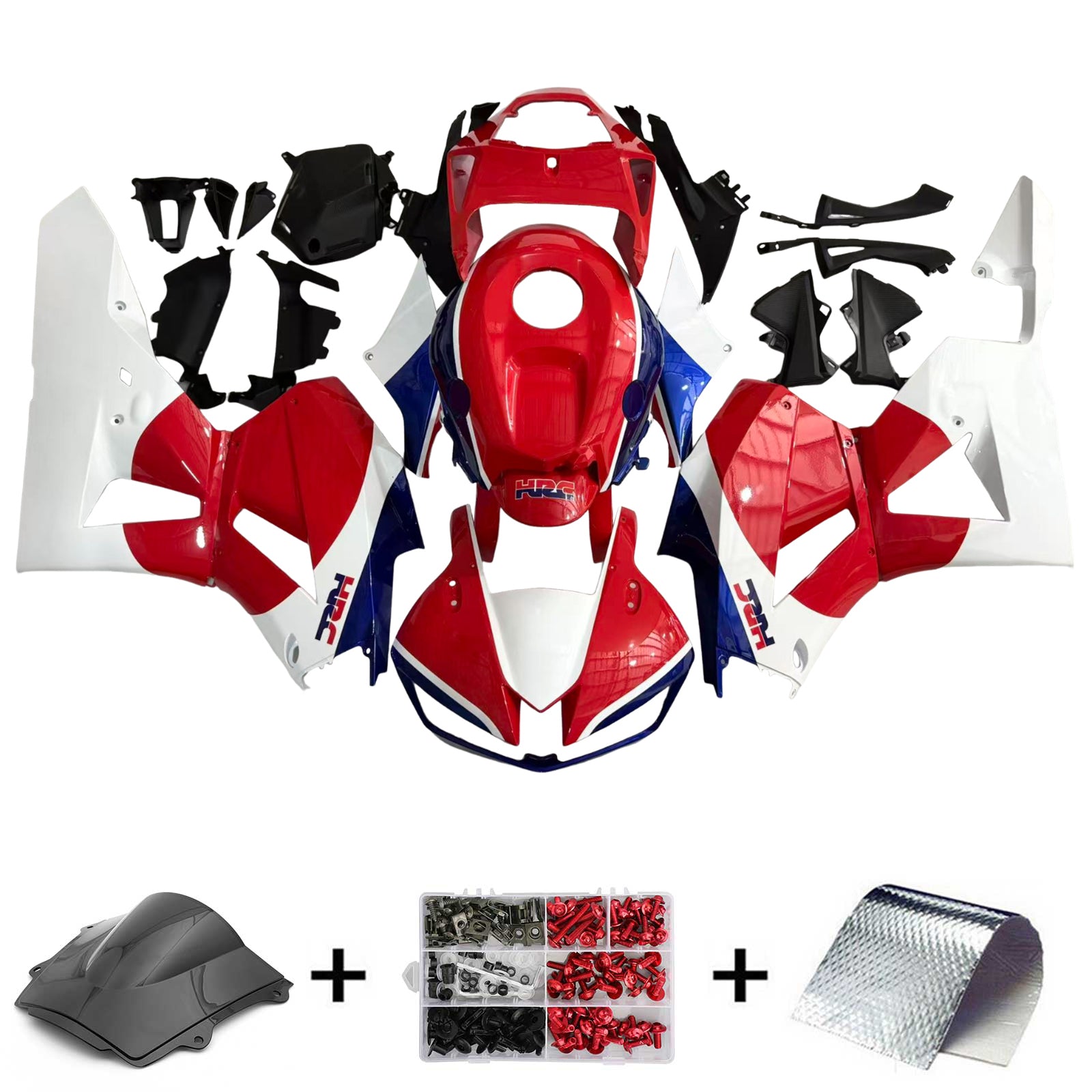 Amotopart 13-25 US ver. & 13-23 European ver. F5 CBR600RR Honda Red&Blue Style1 Fairing Kit