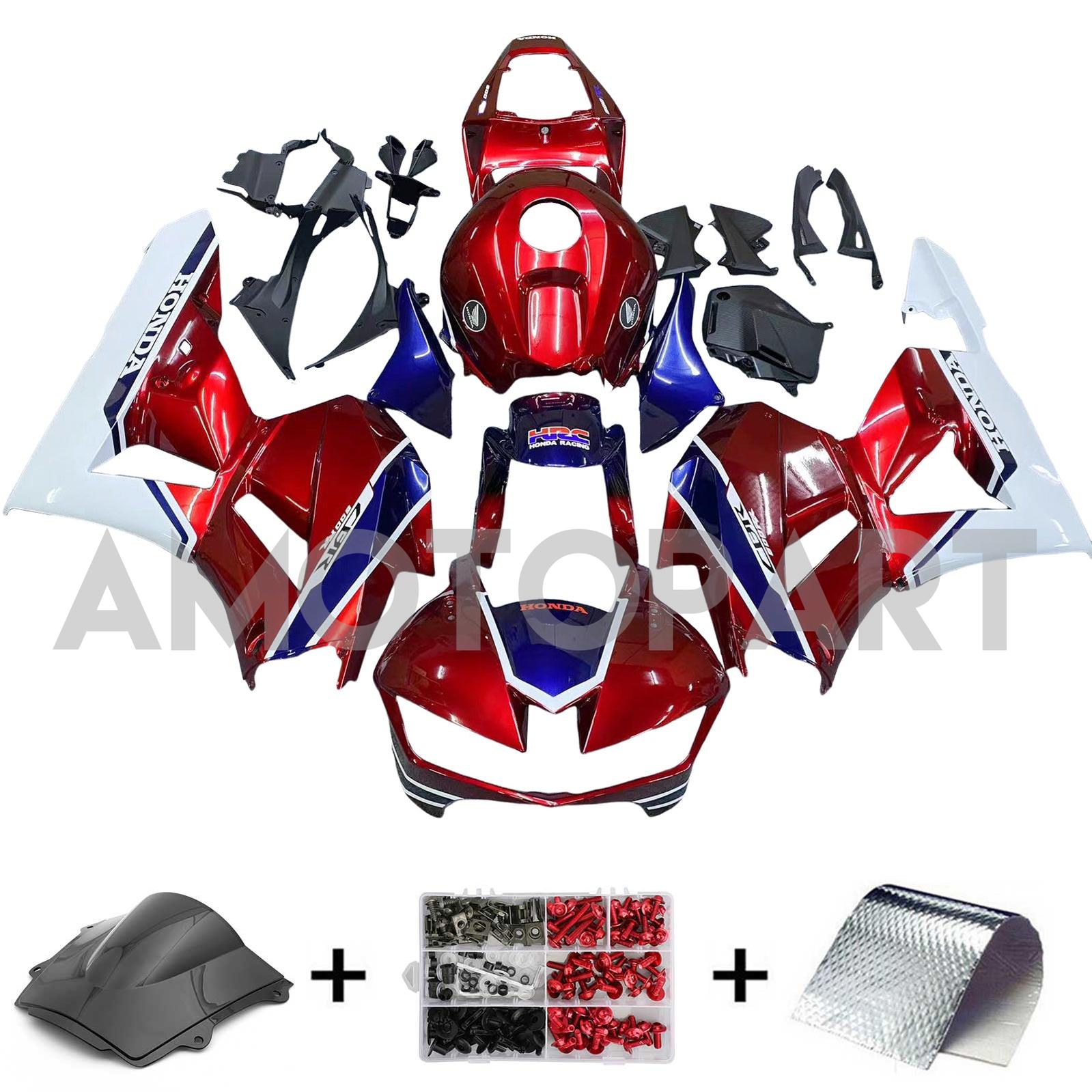 Amotopart 13-25 US ver. & 13-23 European ver. F5 CBR600RR Honda Red&White Fairing Kit