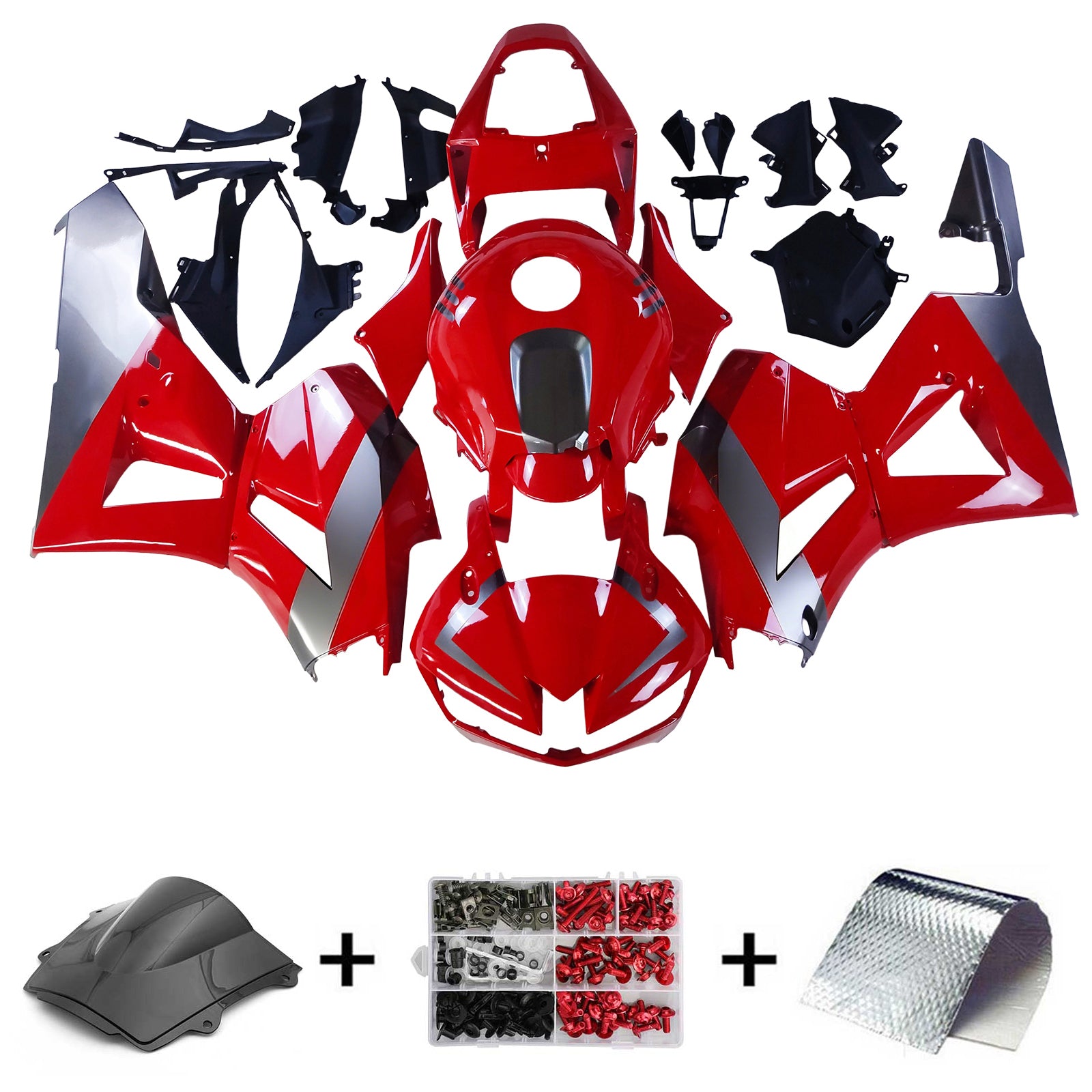 Amotopart 13-25 US ver. & 13-23 European ver. F5 CBR600RR Honda Red Fairing Kit