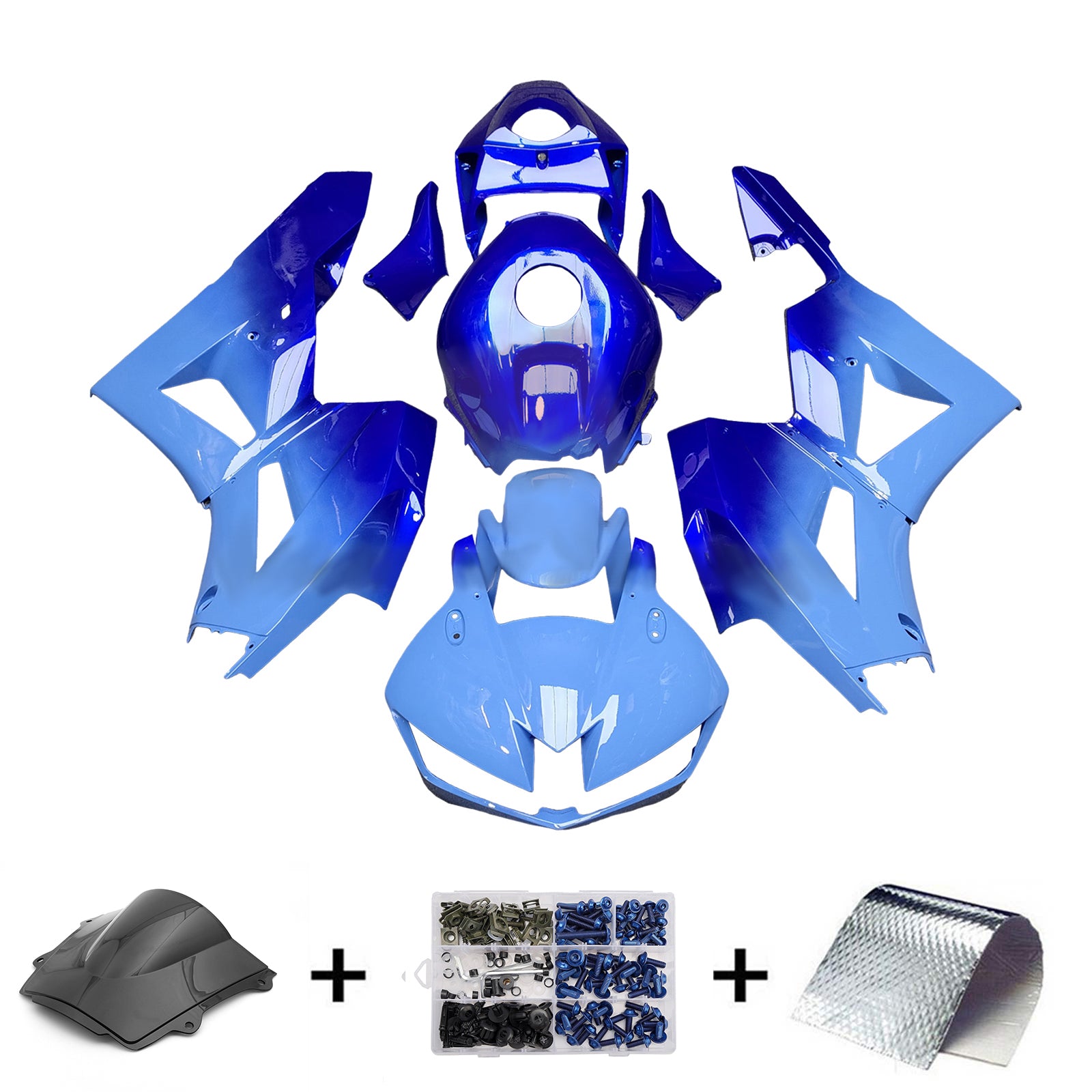 Amotopart 13-26 US ver. & 13-23 European ver. Honda CBR600RR Gradient Blue Fairing Kit