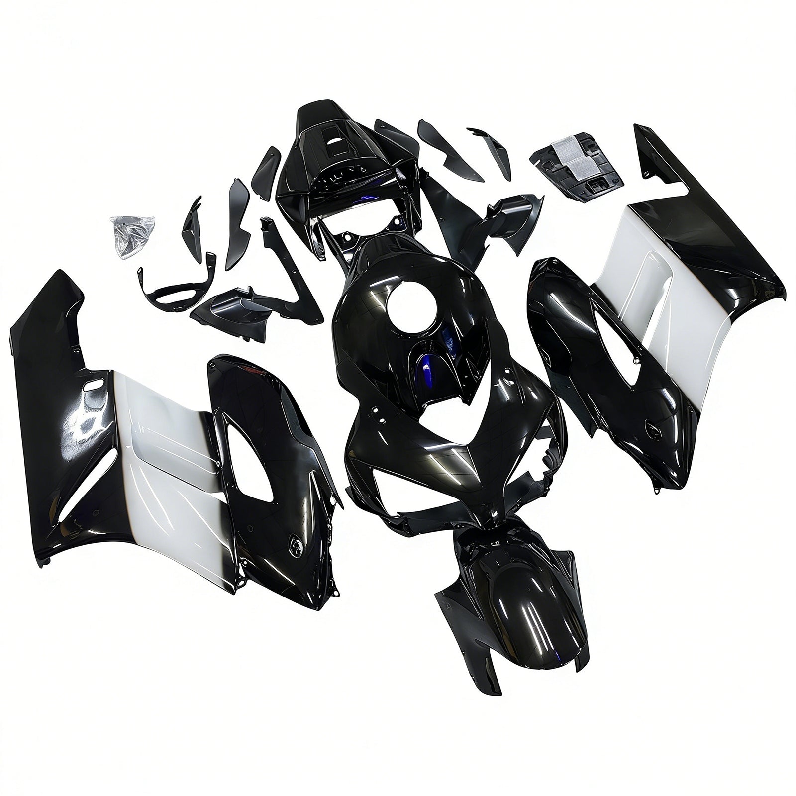 Amotopart Verkleidungen Honda CBR1000RR 2004-2005 Verkleidung West Racing Black Verkleidungsset