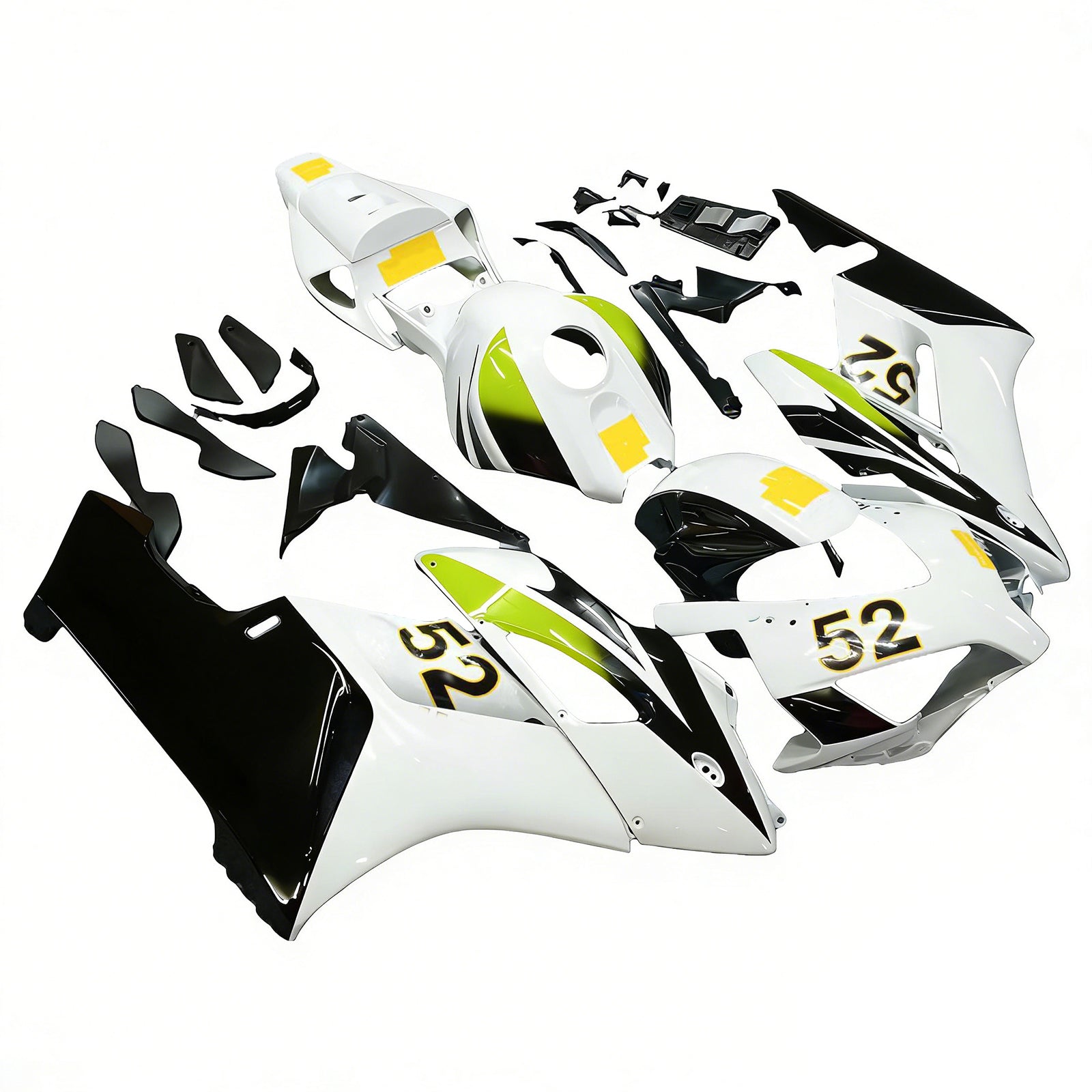 Fairings Amotopart Honda CBR1000RR 2004-2005 FAIRING BLANC NOIR HANNSPREE RACING KIT