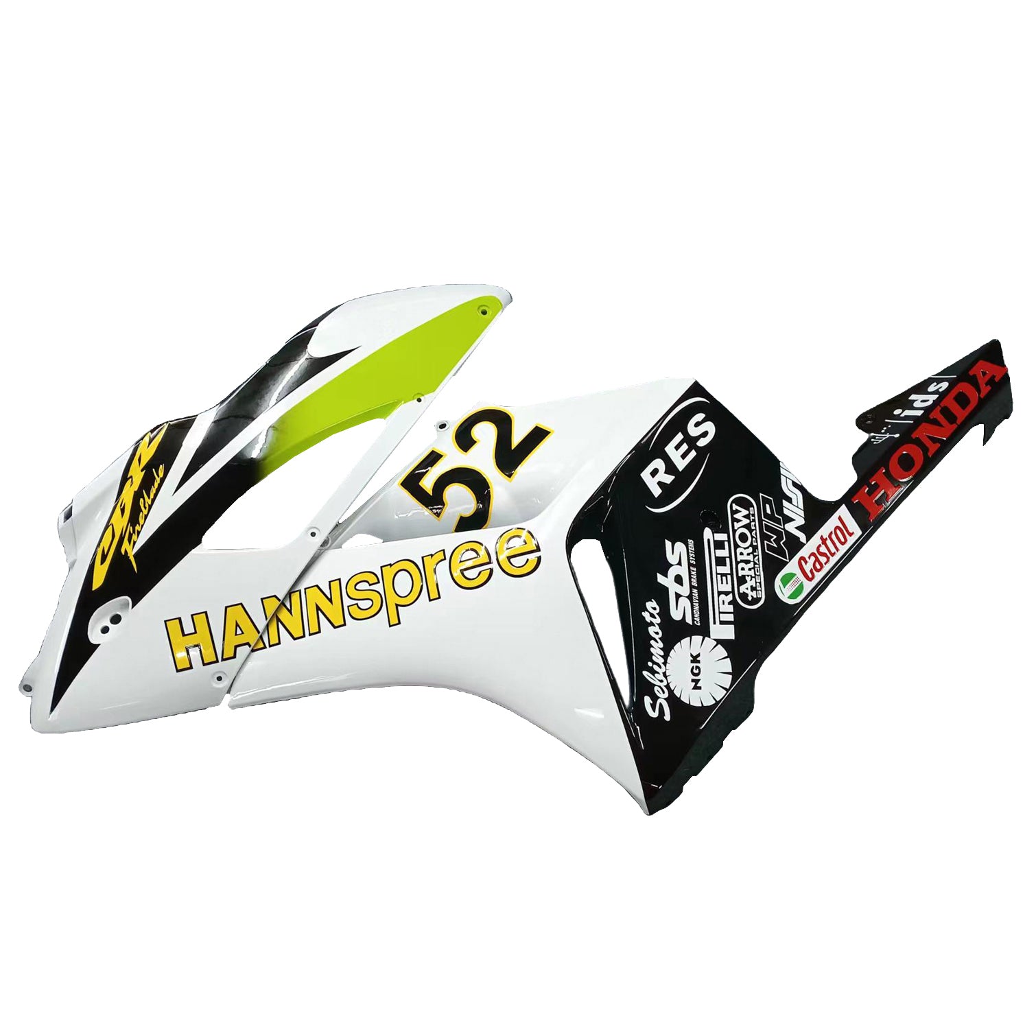 Amotopart-kuipen Honda CBR1000RR 2004-2005 Fairing White Black Hannspree Racing Fairing Kit
