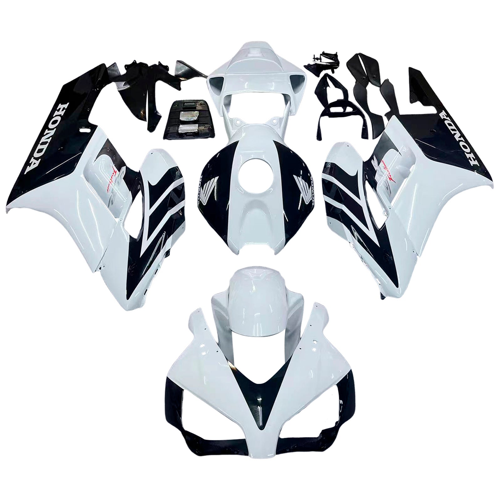 Amotopart-kuipen Honda CBR1000RR 2004-2005 Fairing White Black CBR Racing Fairing Kit