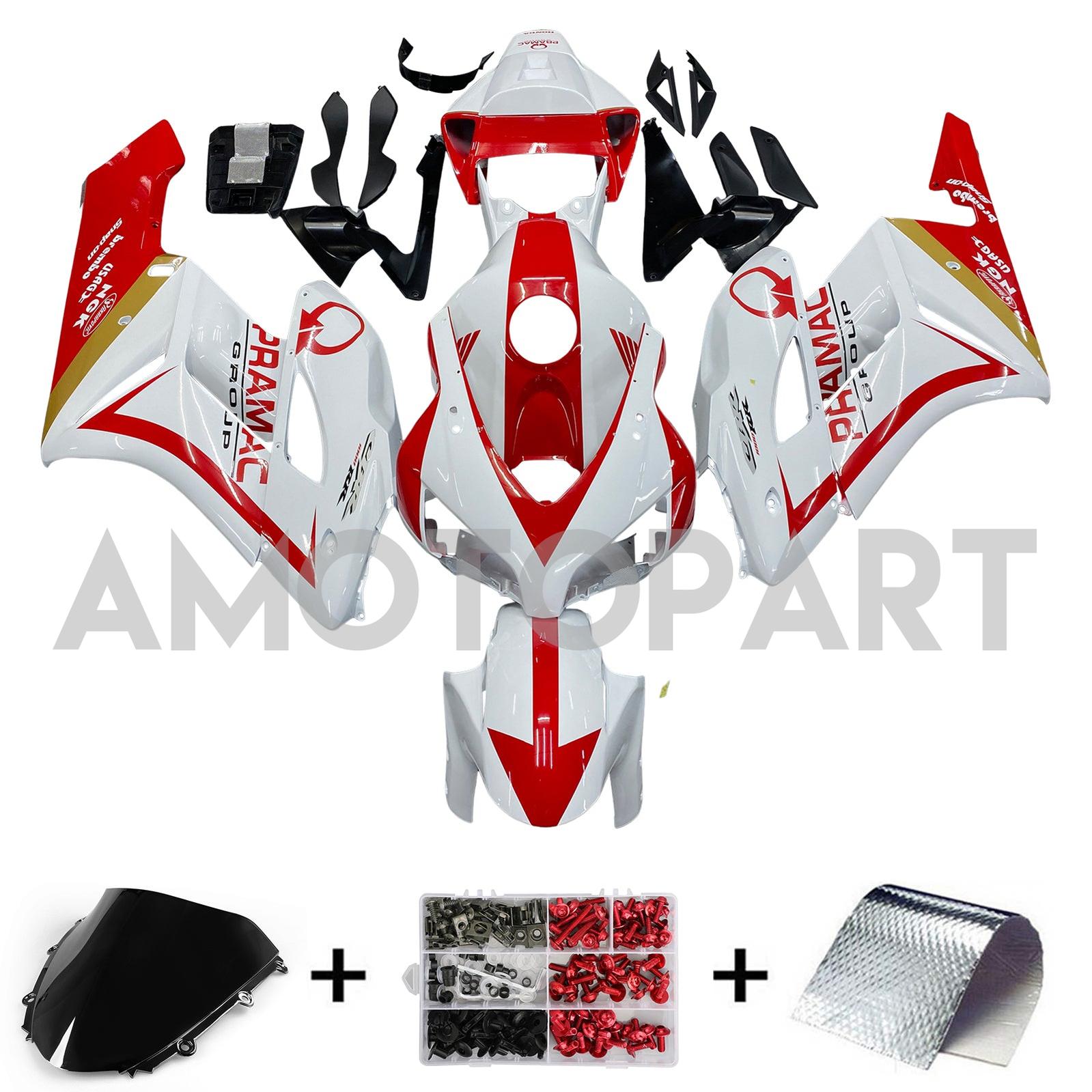 Amotopart Fairings CBR1000RR 2004-2005 Fairing White Red Honda Racing Fairing Kit