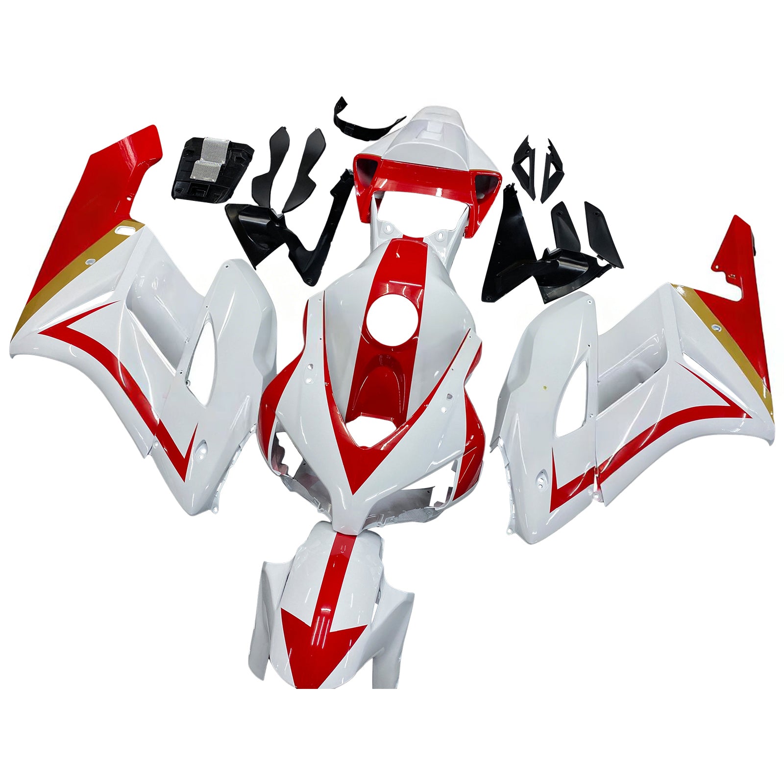 Amotopart Verkleidungen CBR1000RR 2004–2005 Verkleidung Weiß Rot Honda Racing Verkleidungsset