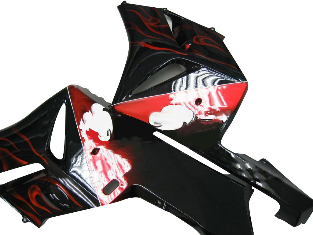 Amotopart Fairings Honda CBR1000RR 2004-2005 Fairing Flame Shark Racing Black & Red Fairing Kit