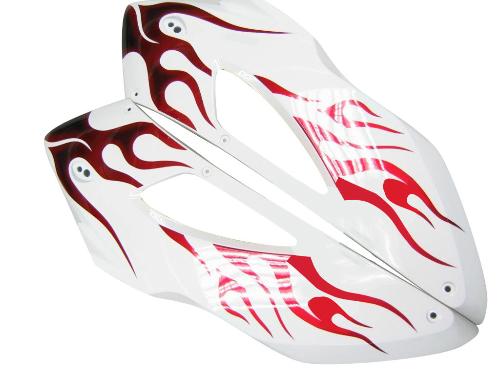 Amotopart Fairings Honda CBR1000RR 2004-2005 Fairing White & Red Flame Shark Racing Fairing Kit