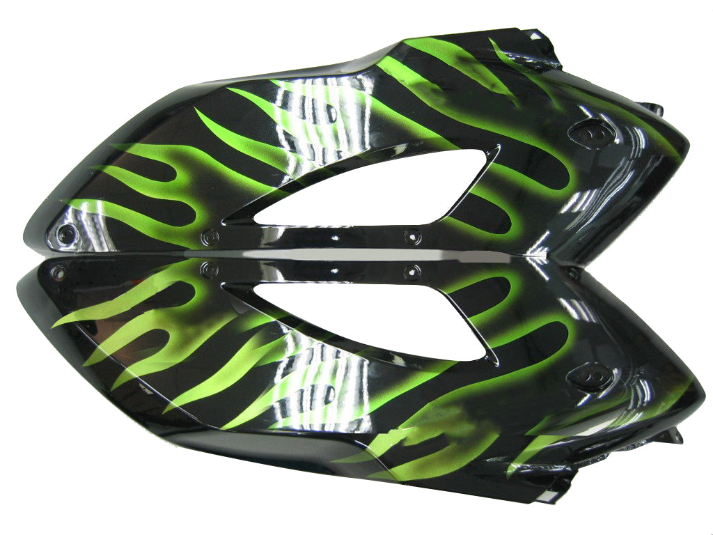 Amotopart Fairings Honda CBR1000RR 2004-2005 Fairing Flame Racing Black & Green Fairing Kit