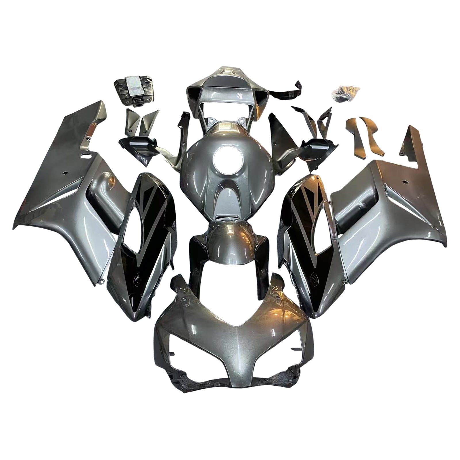 Amotopart 2004-2005 Honda CBR1000RR Blue & Silver Fairing Kit