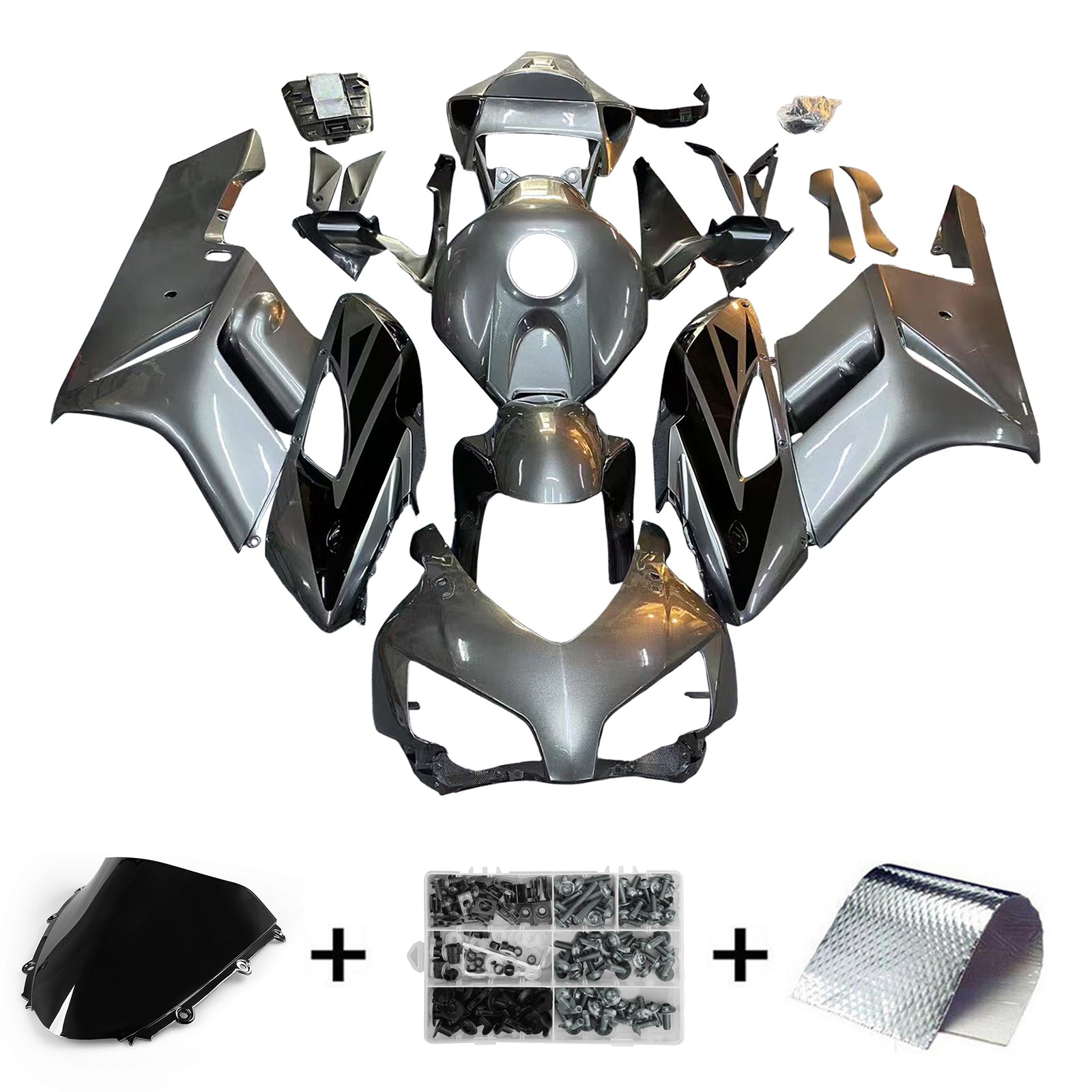 Amotopart 2004-2005 Honda CBR1000RR Blue & Silver Fairing Kit
