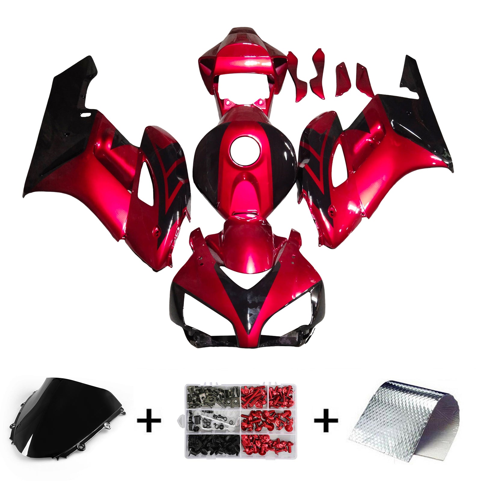 Amotopart 2004-2005 Honda CBR1000RR Red Fairing Kit