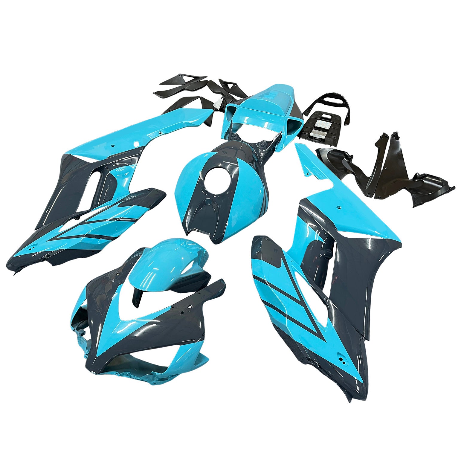 Amotopart 2004-2005 Honda CBR1000RR Light Blue Black Fairing Kit