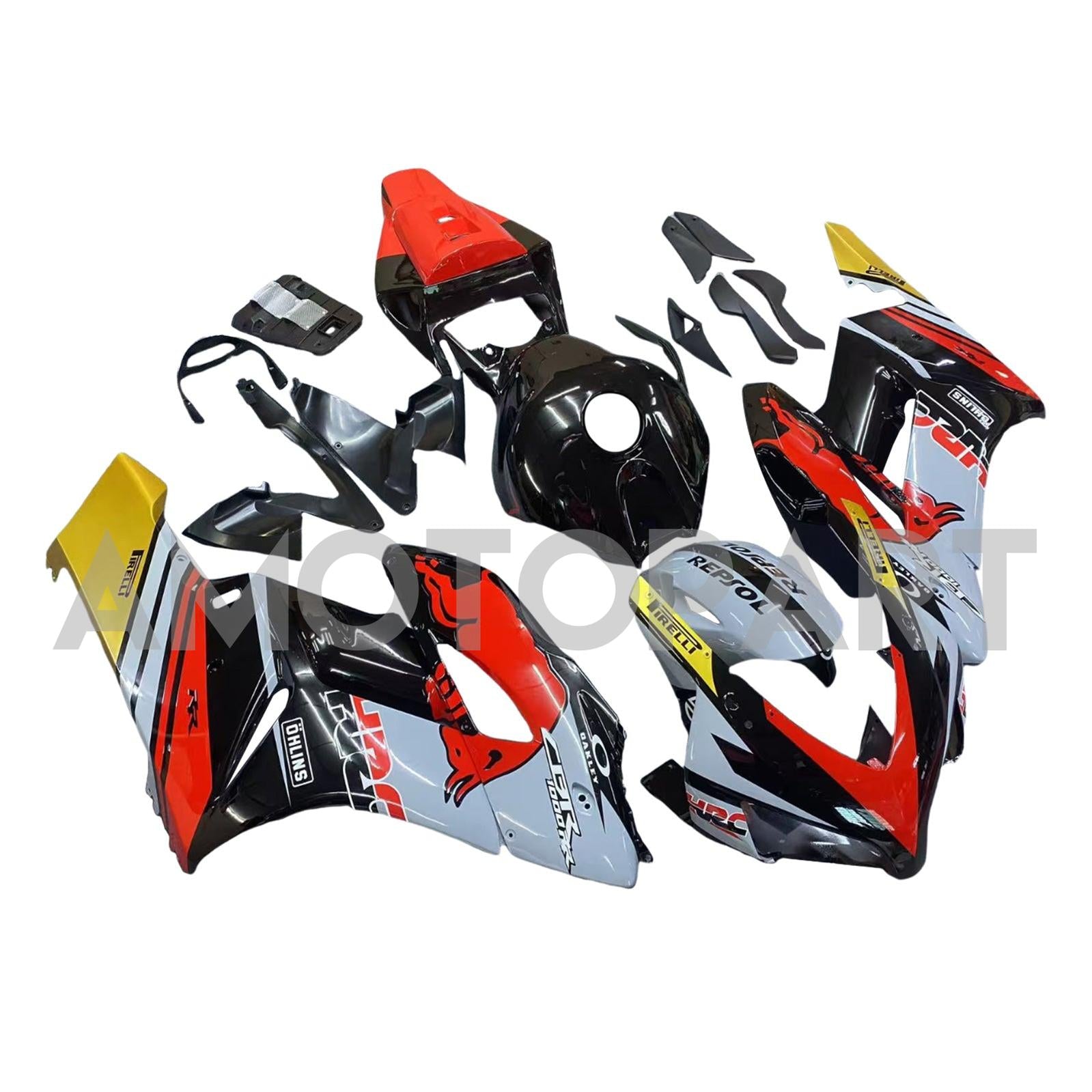 Amotopart 2004-2005 Honda CBR1000RR Black Grey Red Fairing Kit
