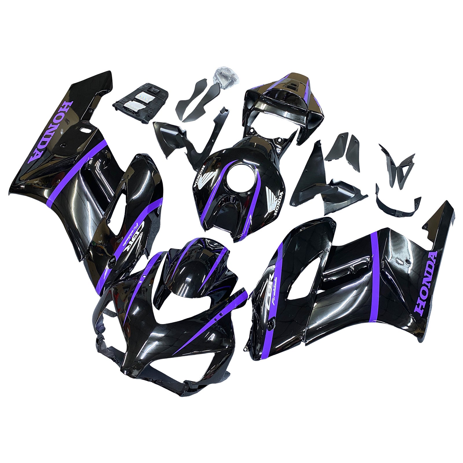 Amotopart Honda CBR1000RR 2004-2005 Noir&Kit de carénage bleu