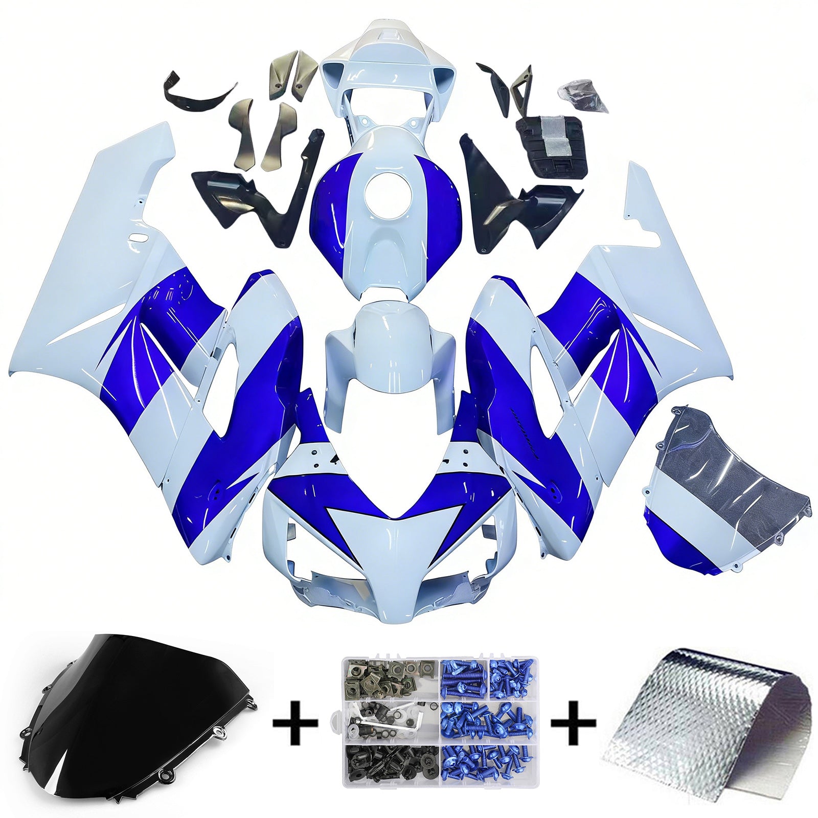 Amotopart 2004-2005 Honda CBR1000RR Blue&White Repjol Fairing Kit