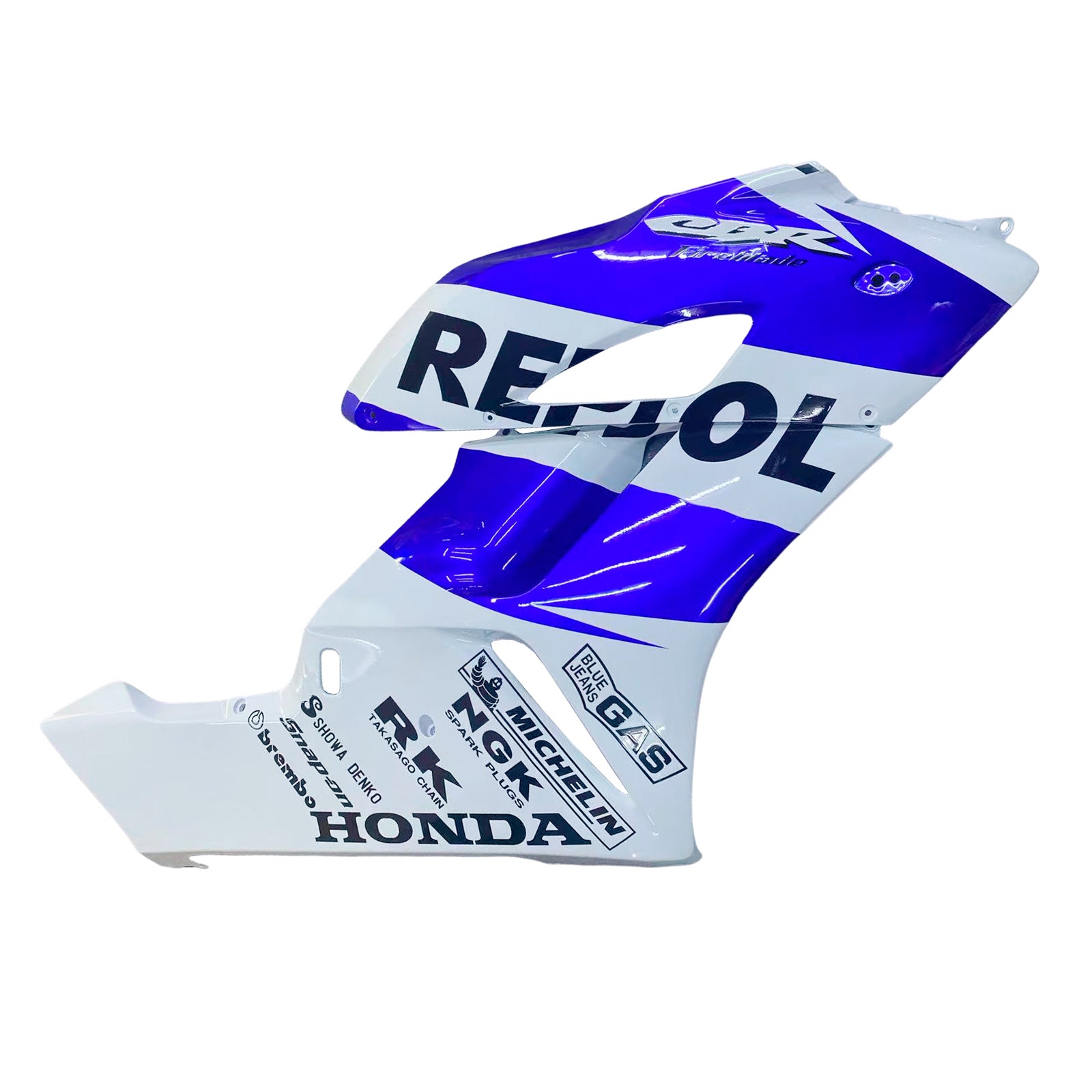 Amotopart 2004-2005 Honda CBR1000RR Bleu&Kit de carénage Repjol blanc