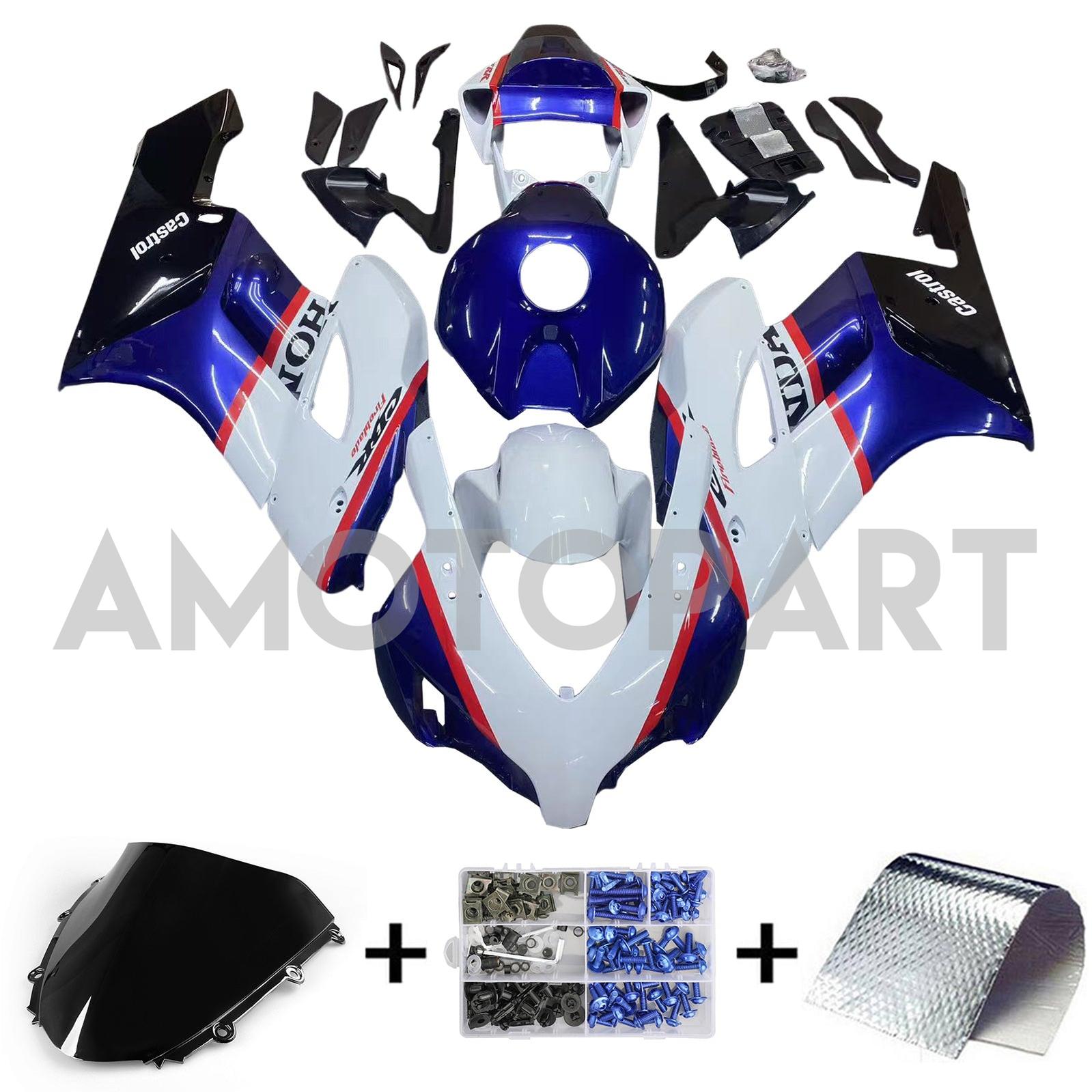 Amotopart 2004-2005 Honda CBR1000RR Red&Blue Style3 Fairing Kit
