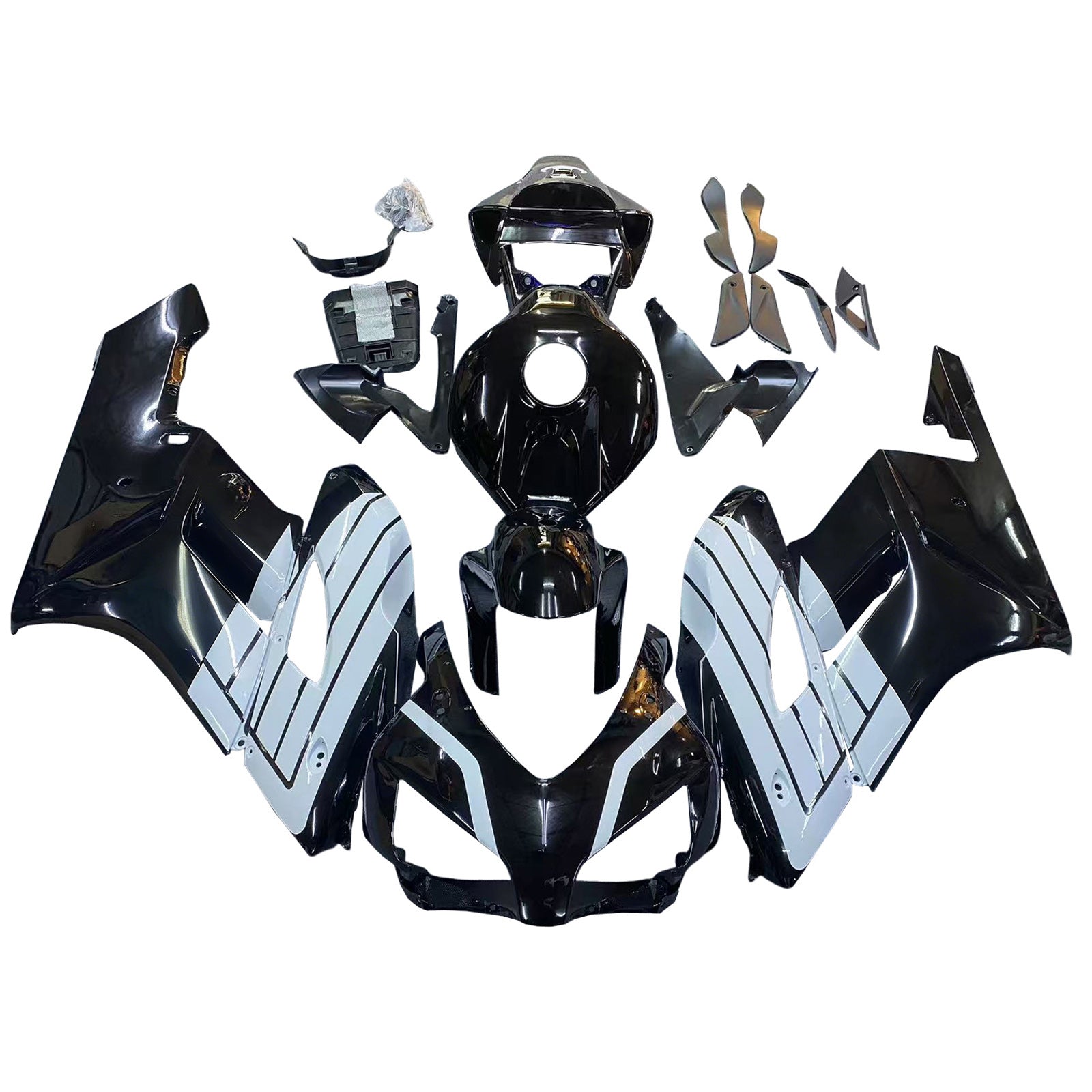 Amotopart 2004-2005 Honda CBR1000RR Schwarz&Weißes Verkleidungsset
