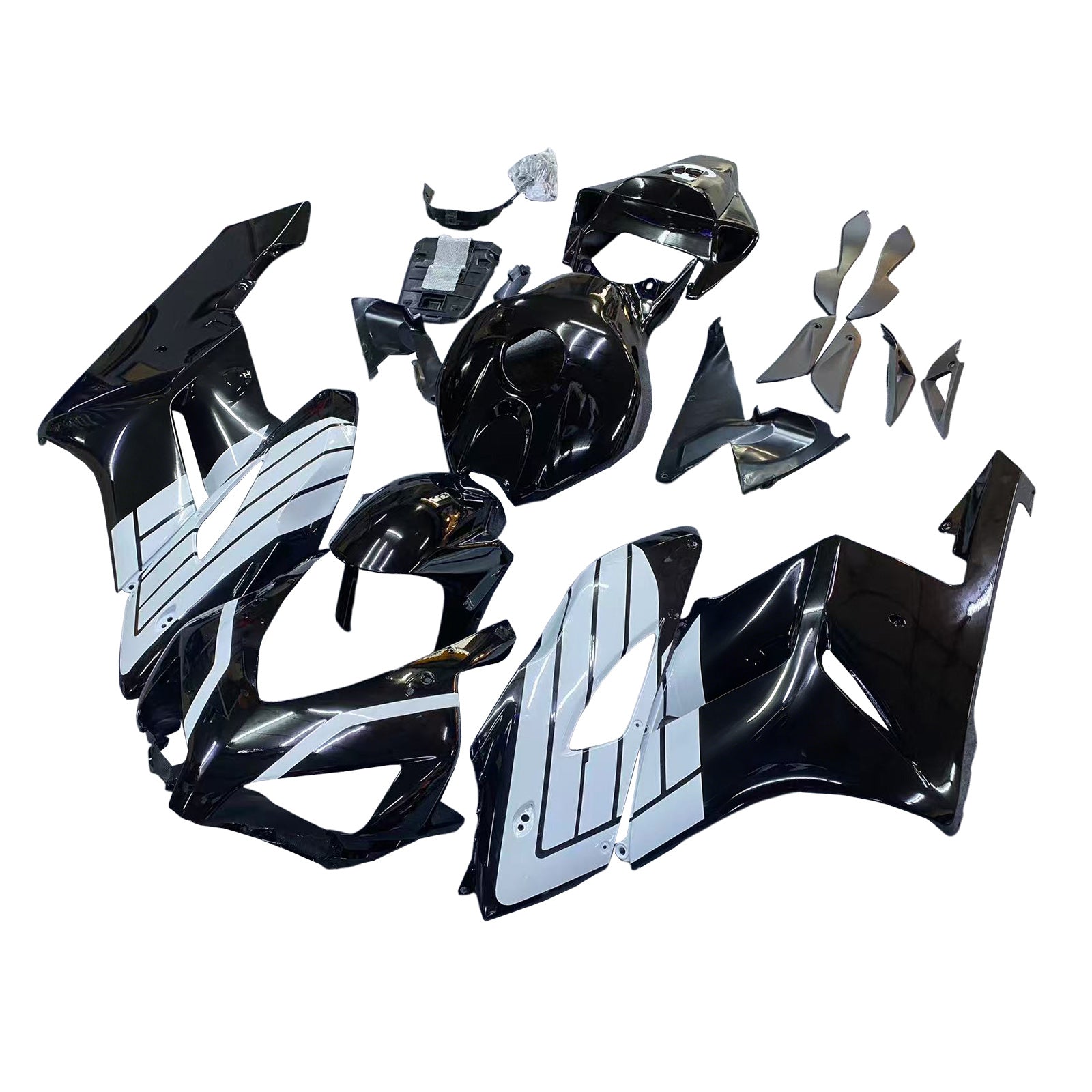 Amotopart 2004-2005 Honda CBR1000RR Schwarz&Weißes Verkleidungsset