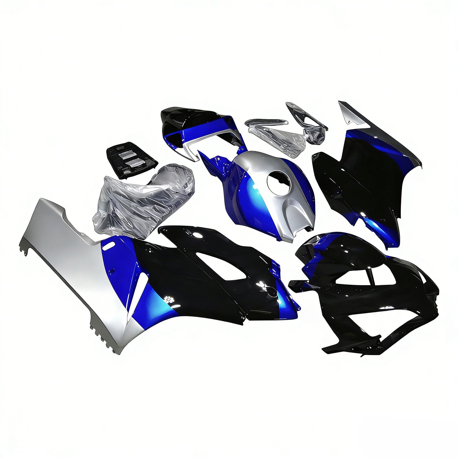 Amotopart 2004-2005 Honda CBR1000RR Blue&Silver Fairing Kit