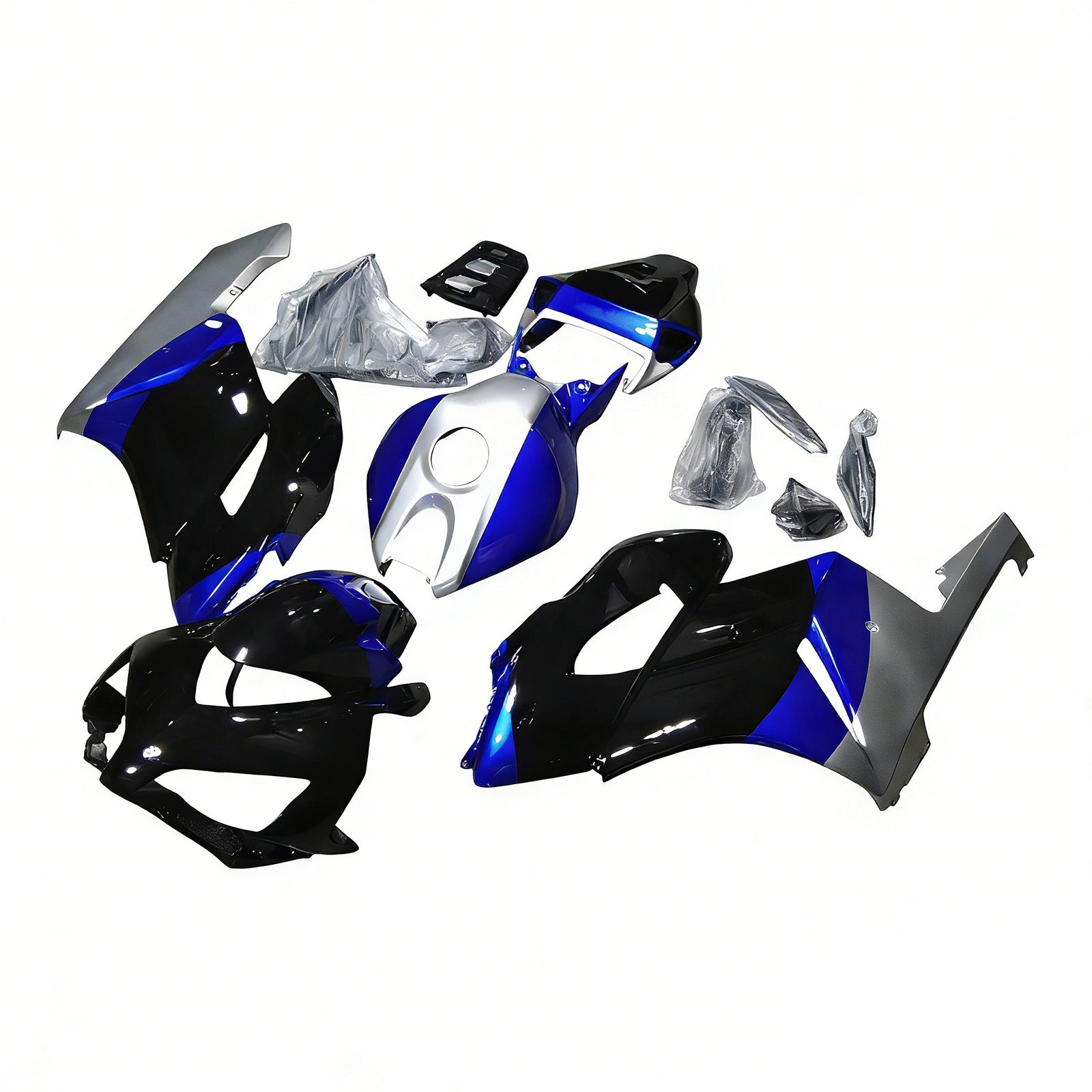Amotopart 2004-2005 Honda CBR1000RR Blue&Silver Fairing Kit