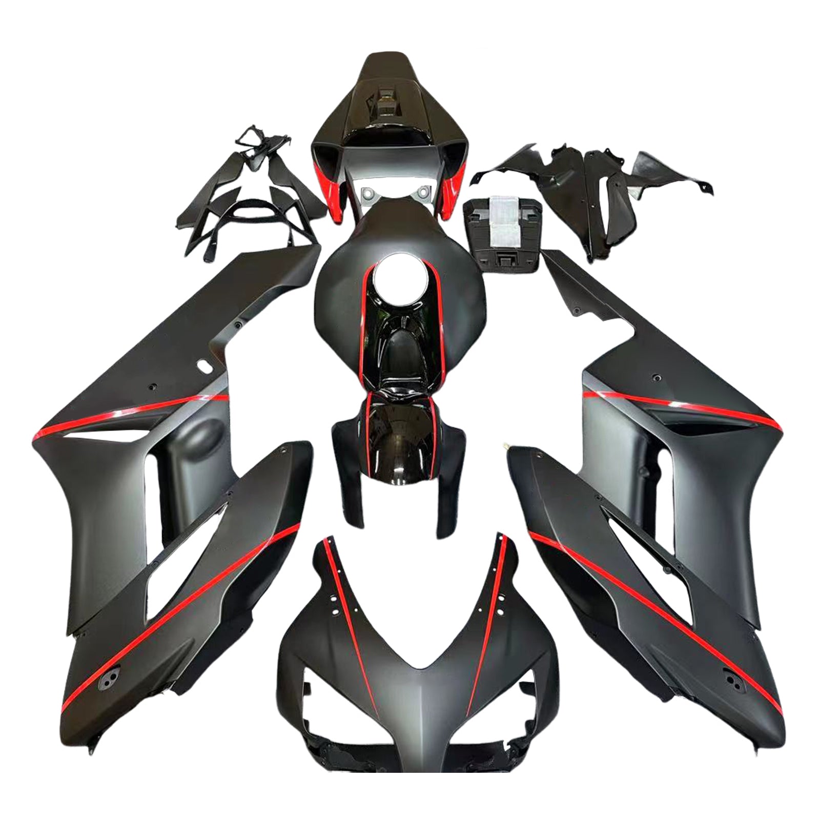 Amotopart 2004-2005 Honda CBR1000RR Matte Black z zestawem do owiewki logo