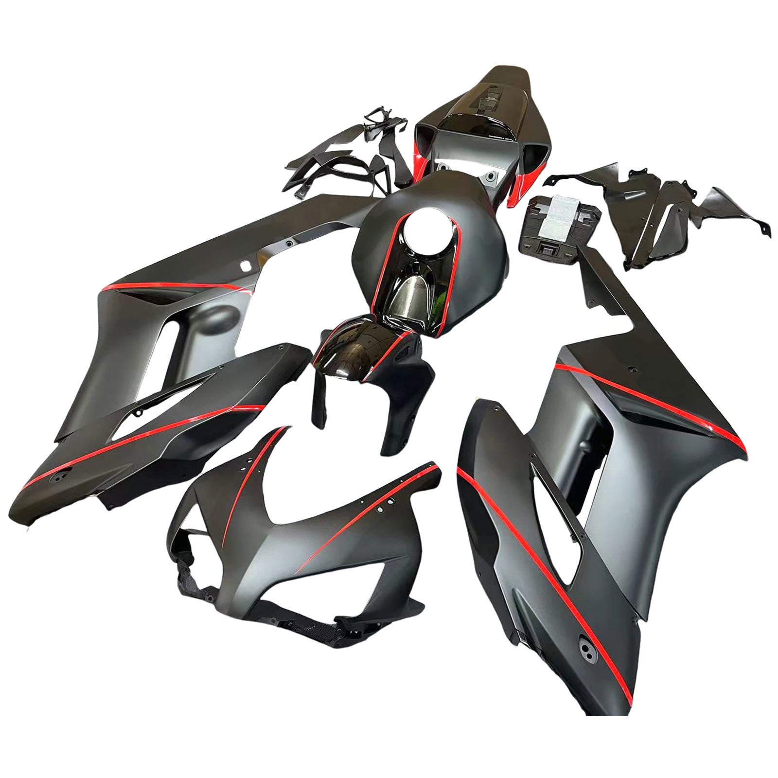 Amotopart 2004-2005 Honda CBR1000RR Matte Black z zestawem do owiewki logo