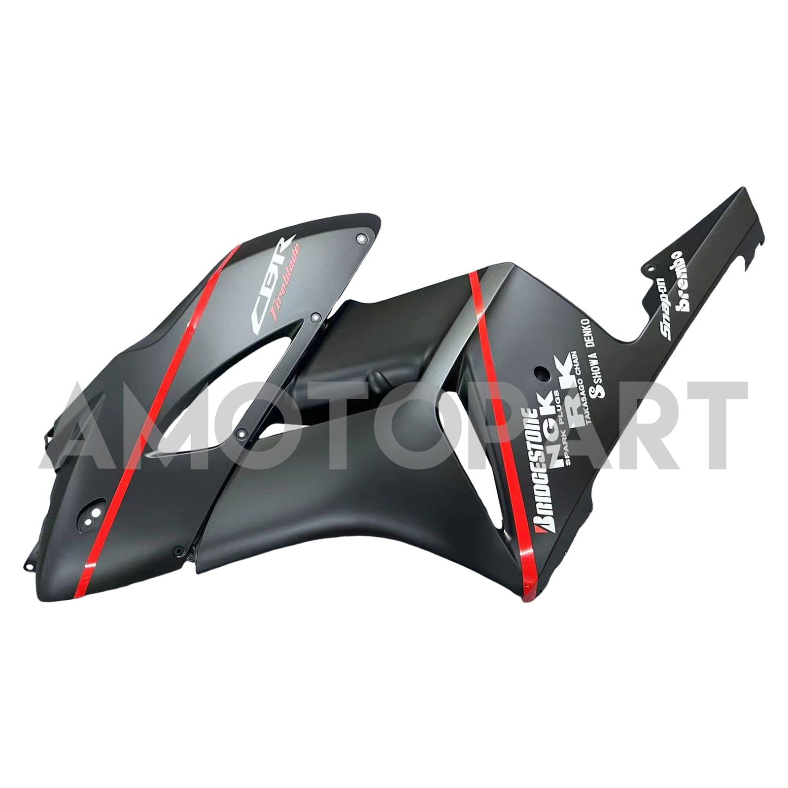 Amotopart 2004-2005 Honda CBR1000RR Matte Black with Logo Fairing Kit
