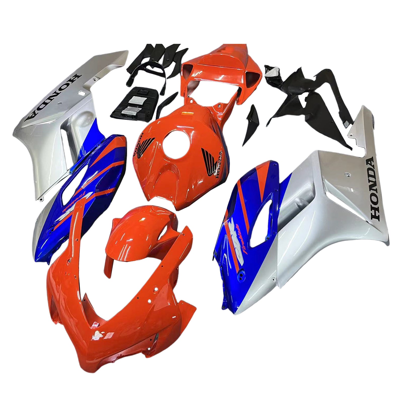 Amotopart 2004-2005 Honda CBR1000RR Orange&Kit de carénage Blue Style1