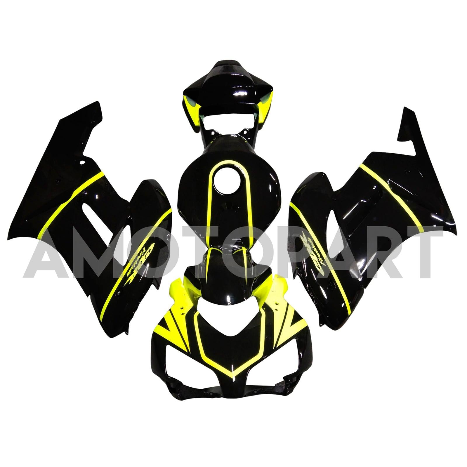 Amotopart 2004-2005 Honda CBR1000RR Gloss Black&Yellow Fairing Kit