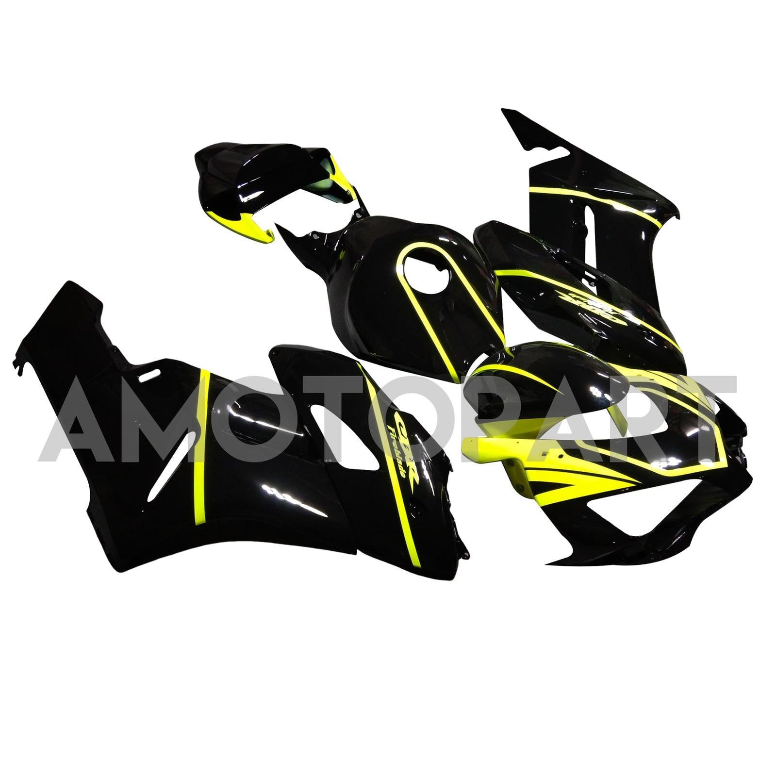 Amotopart 2004-2005 Honda CBR1000RR Gloss Black&Yellow Fairing Kit