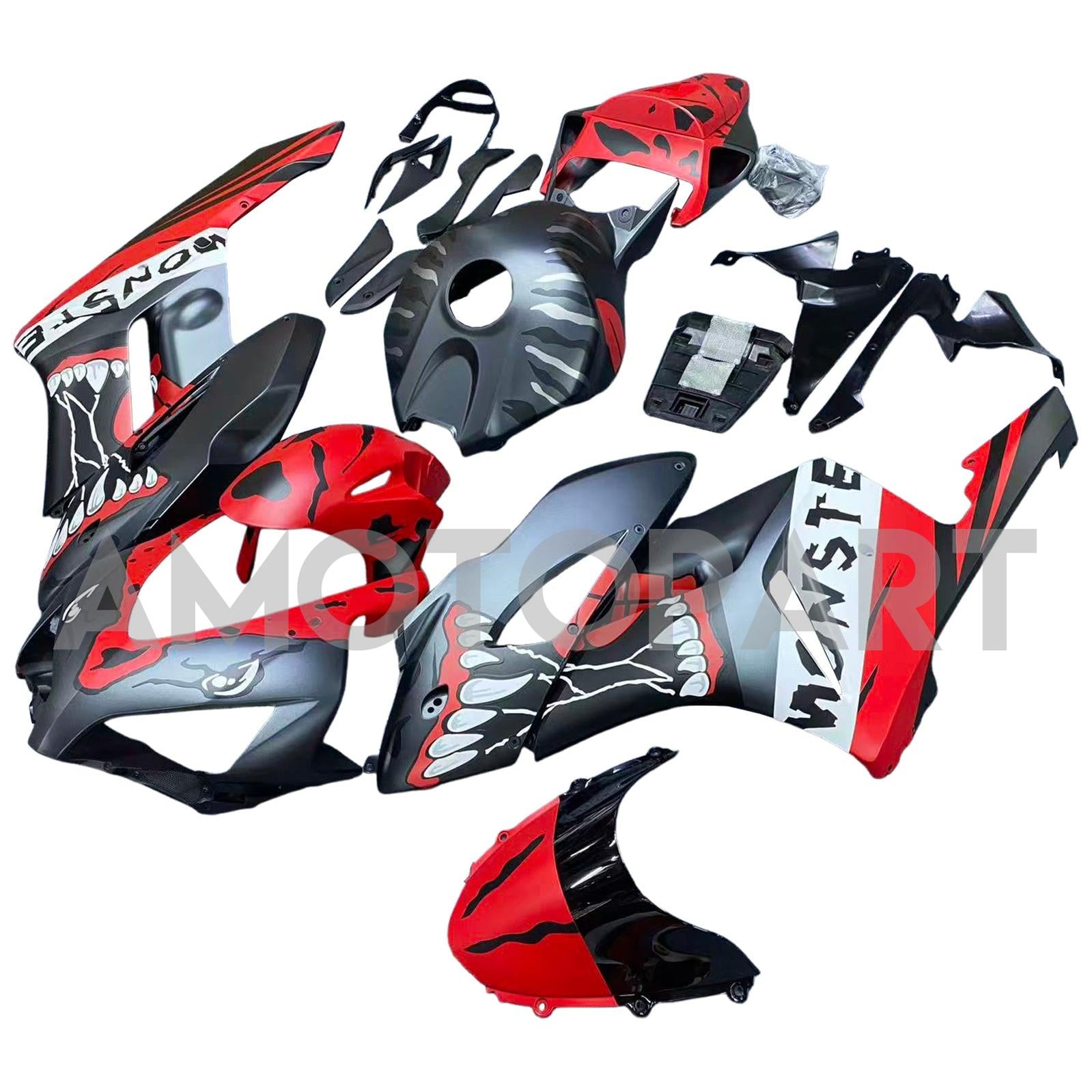 Amotopart 2004-2005 Honda CBR1000RR Matte Red Black Fairing Kit