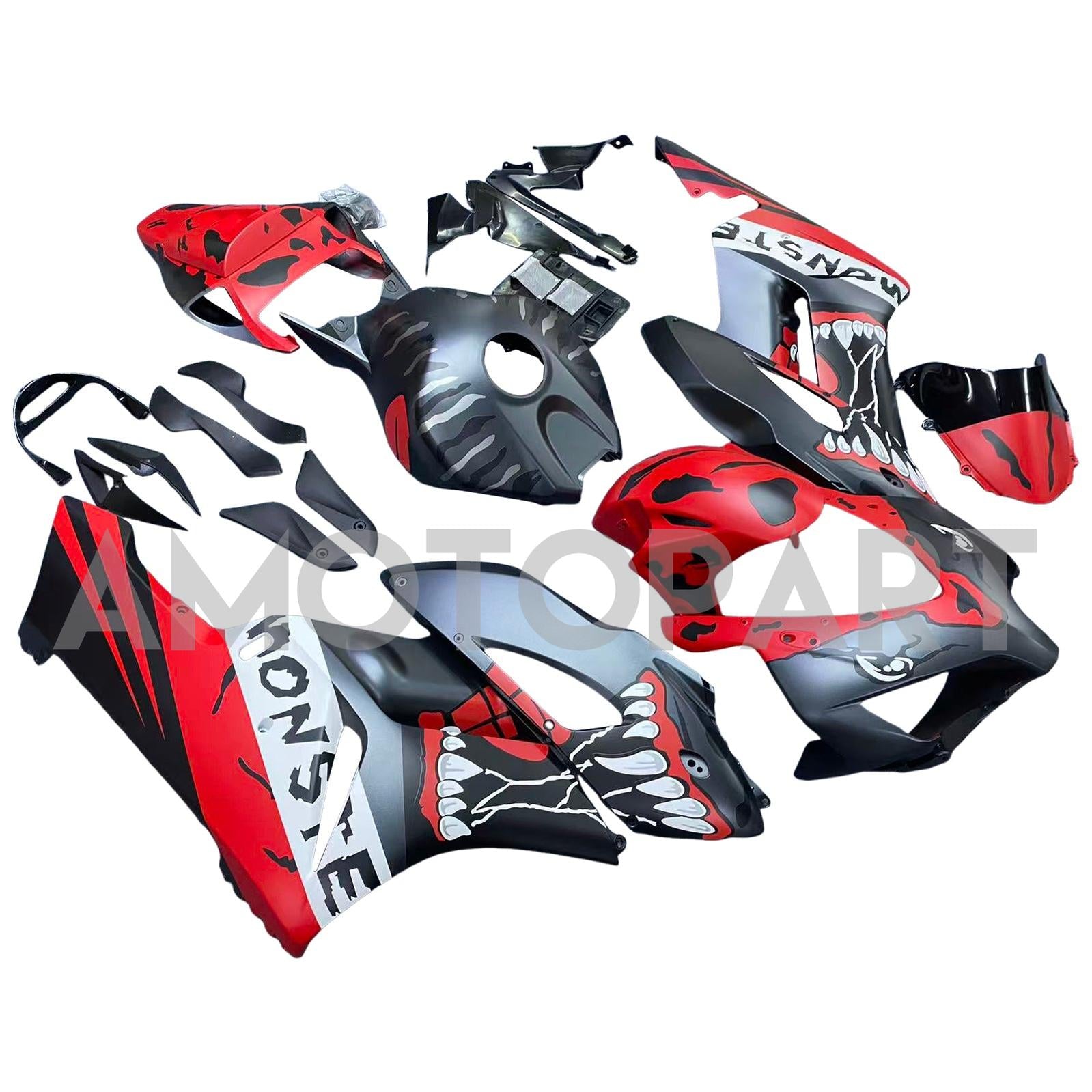 Amotopart 2004-2005 Honda CBR1000RR Matte Red Black Fairing Kit