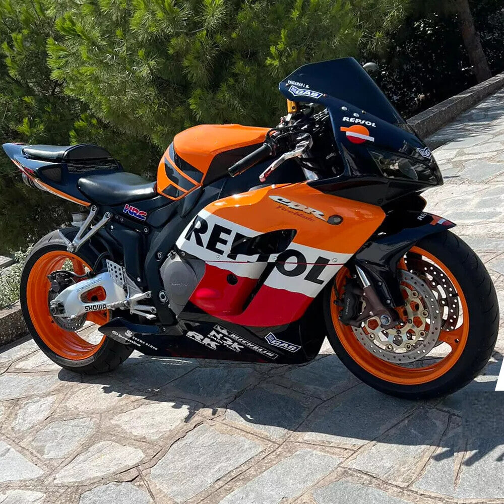 Amotopart 2004-2005 Honda CBR1000rr Kit de carénage blanc orange noir