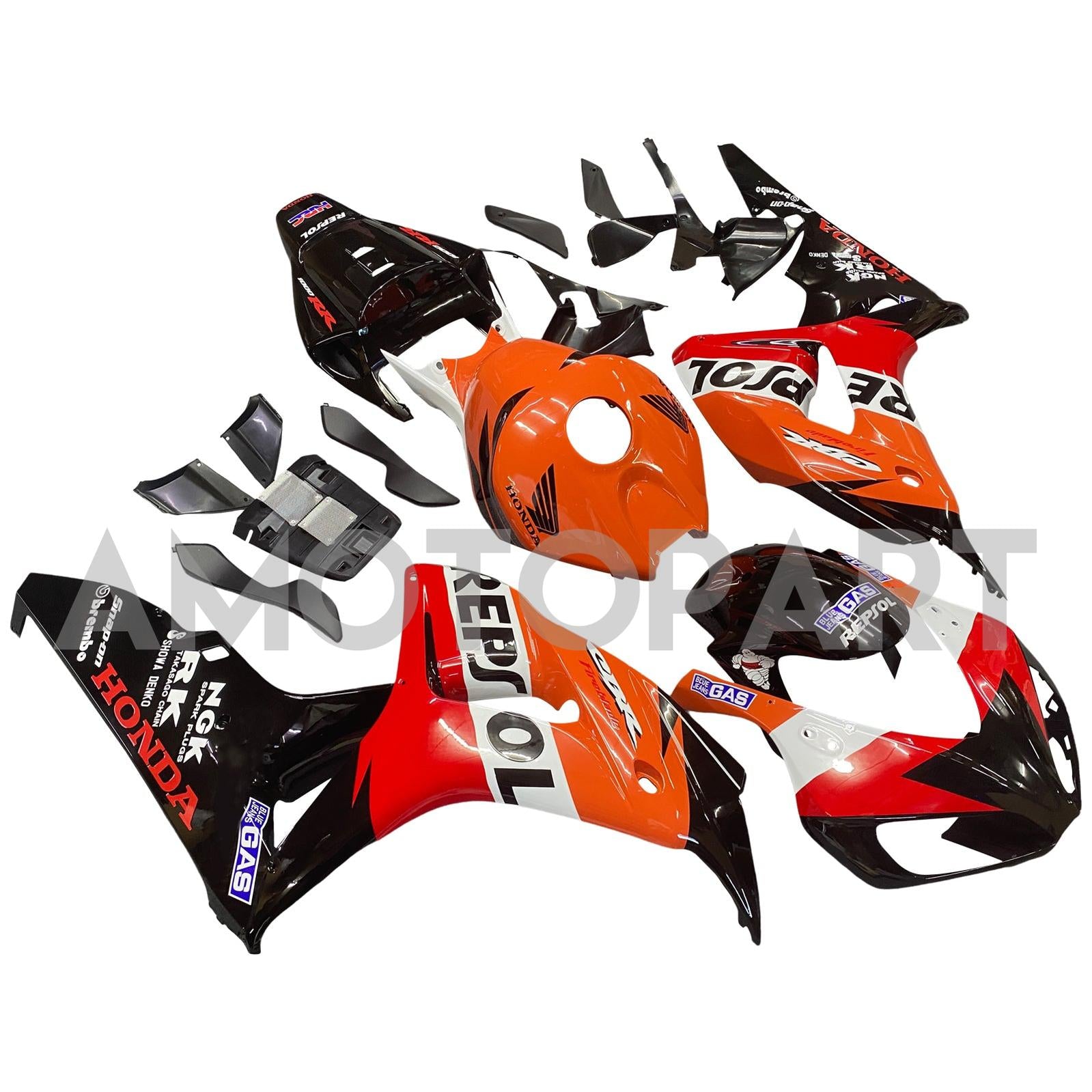 Amotopart 2006-2007 Honda CBR1000RR Fairing Orange&Red repjol Kit