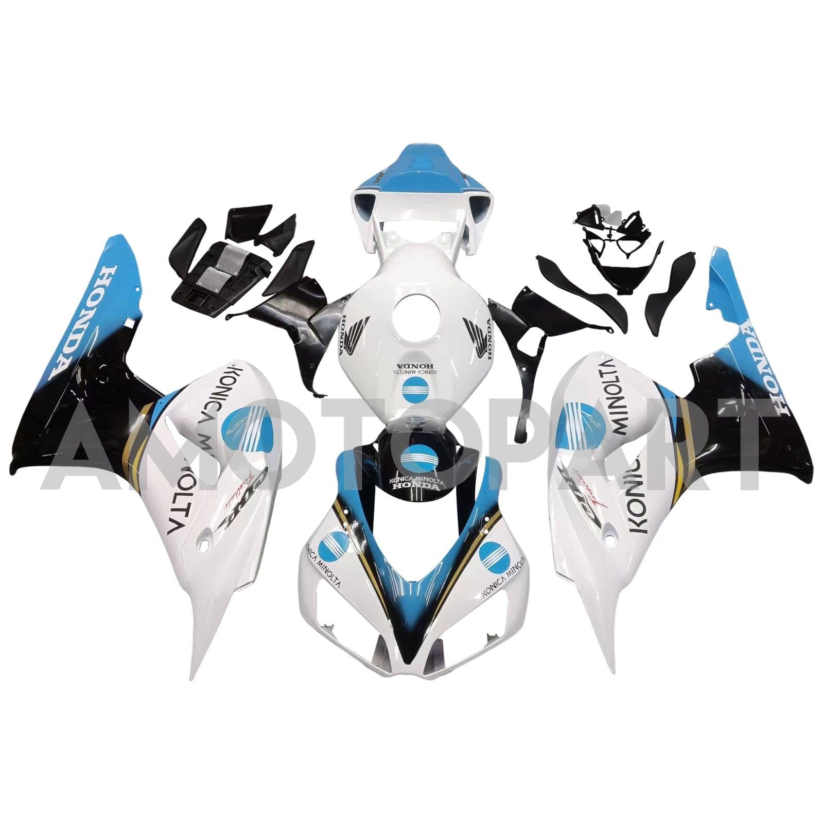 Amotopart Fairings Honda CBR1000RR 2006-2007 Fairing White Konica Minolta Racing Fairing Kit