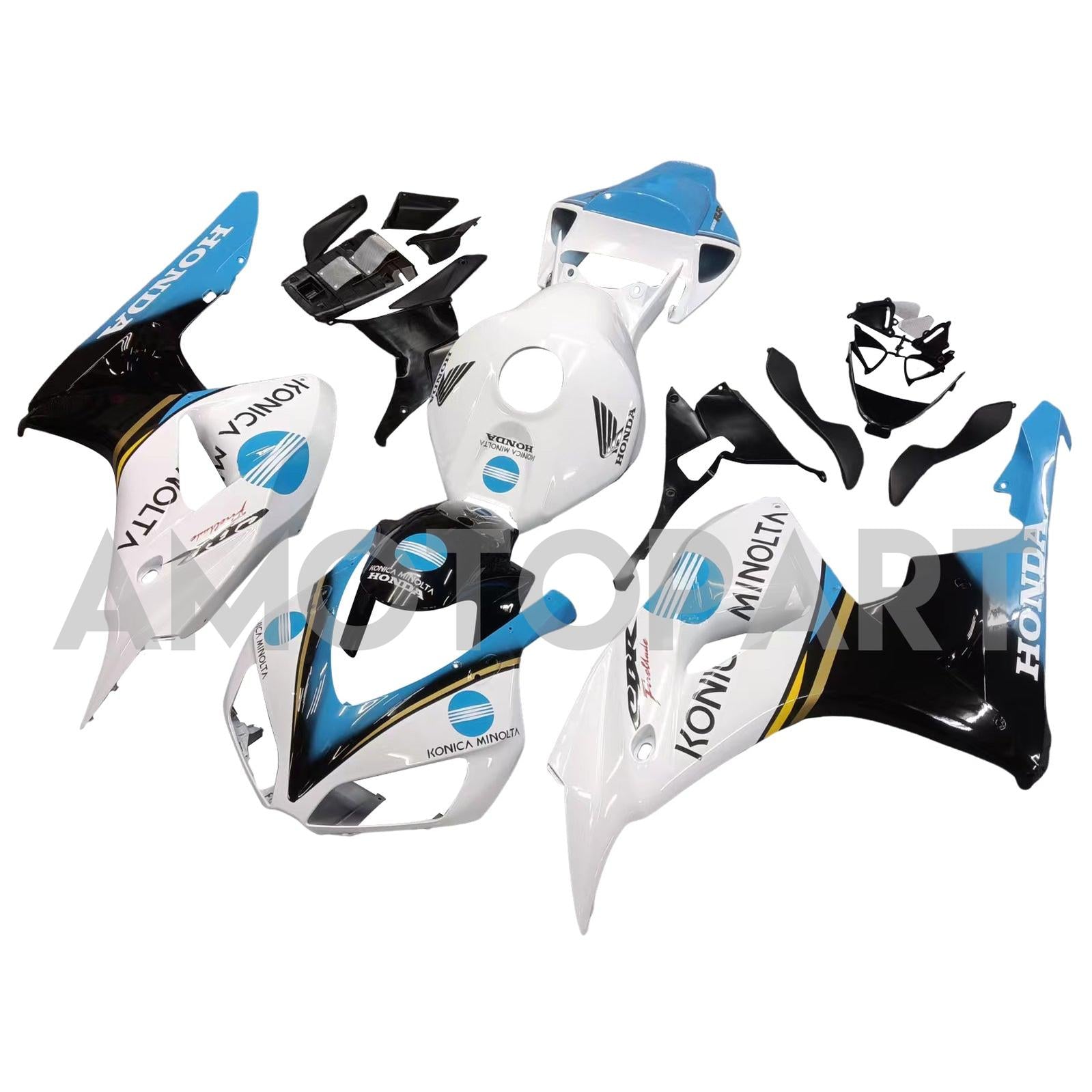 Amotopart Fairings Honda CBR1000RR 2006-2007 Fairing White Konica Minolta Racing Fairing Kit