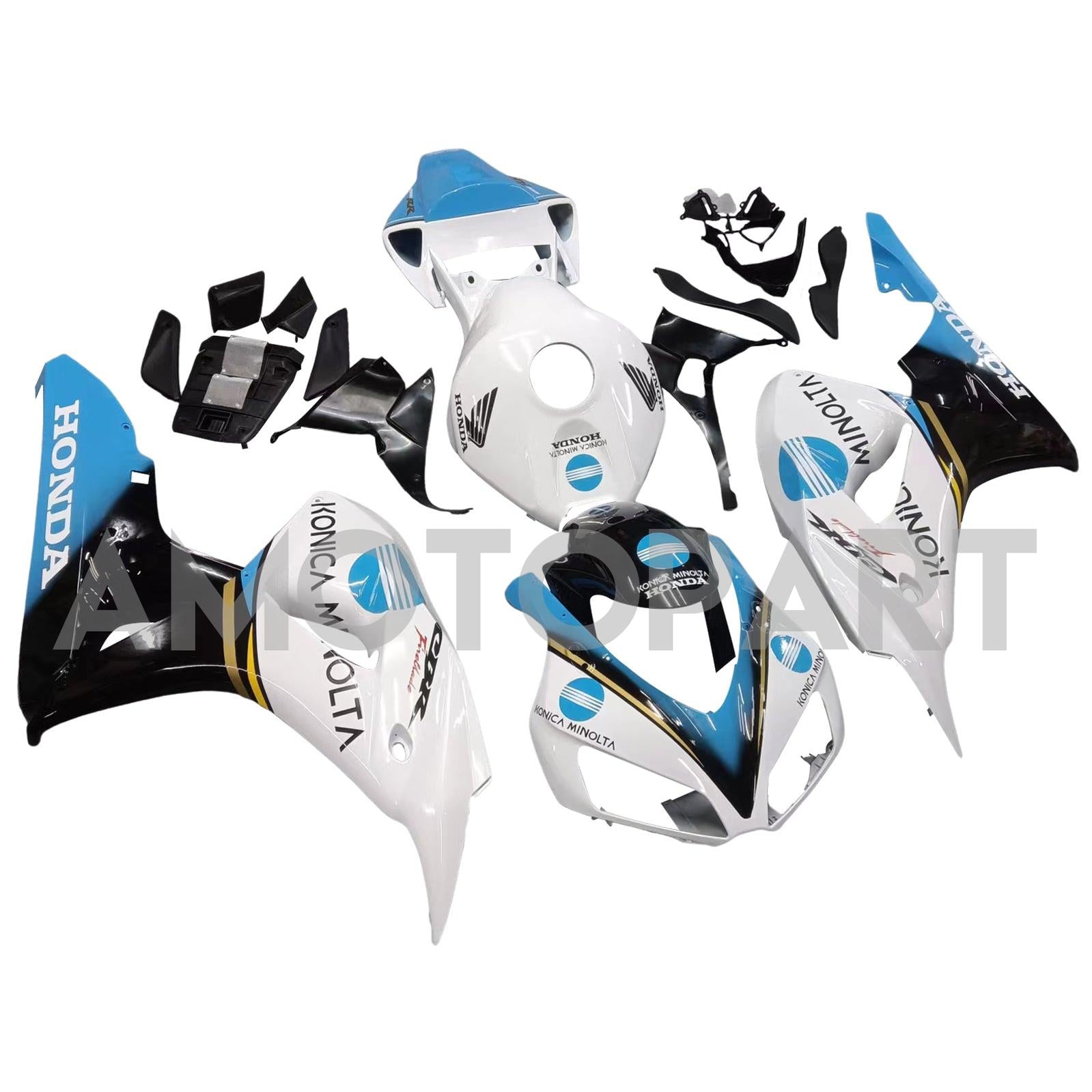 Amotopart Fairings Honda CBR1000RR 2006-2007 Fairing White Konica Minolta Racing Fairing Kit