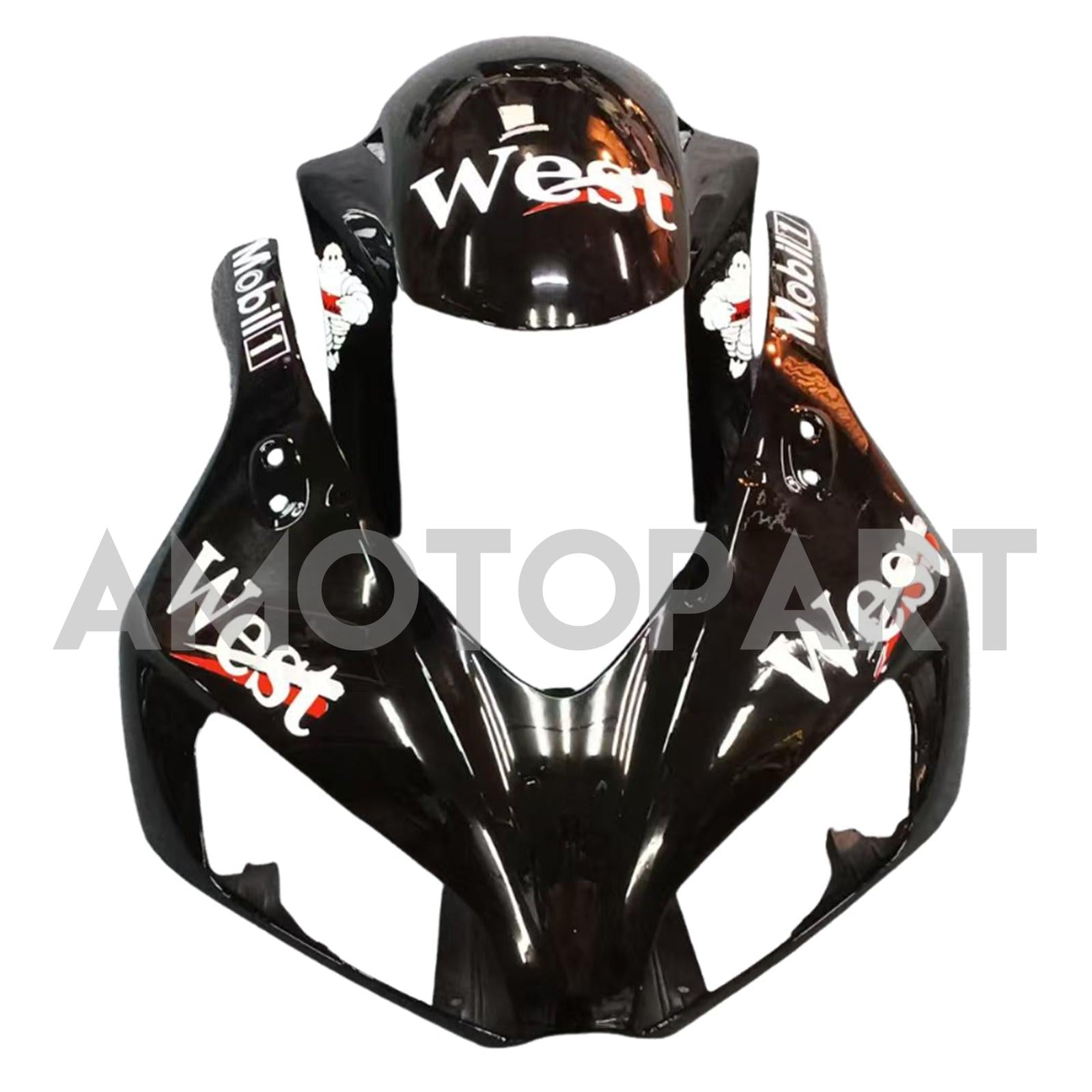 Amotopart Fairings Honda CBR1000RR 2006-2007 Fairing West Racing Black Fairing Kit
