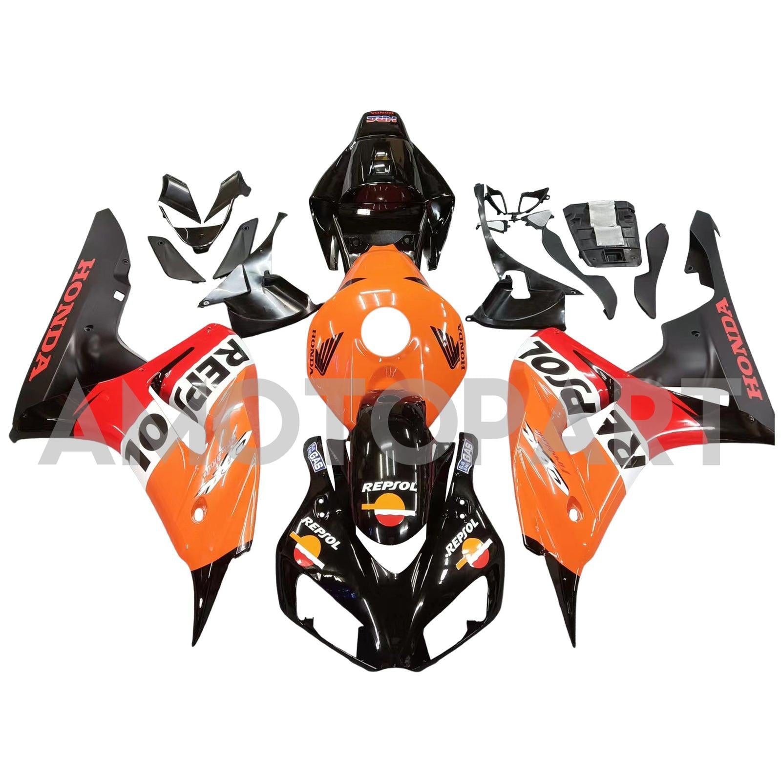 Amotopart 2006-2007 Honda CBR1000RR carenatura arancione e nero