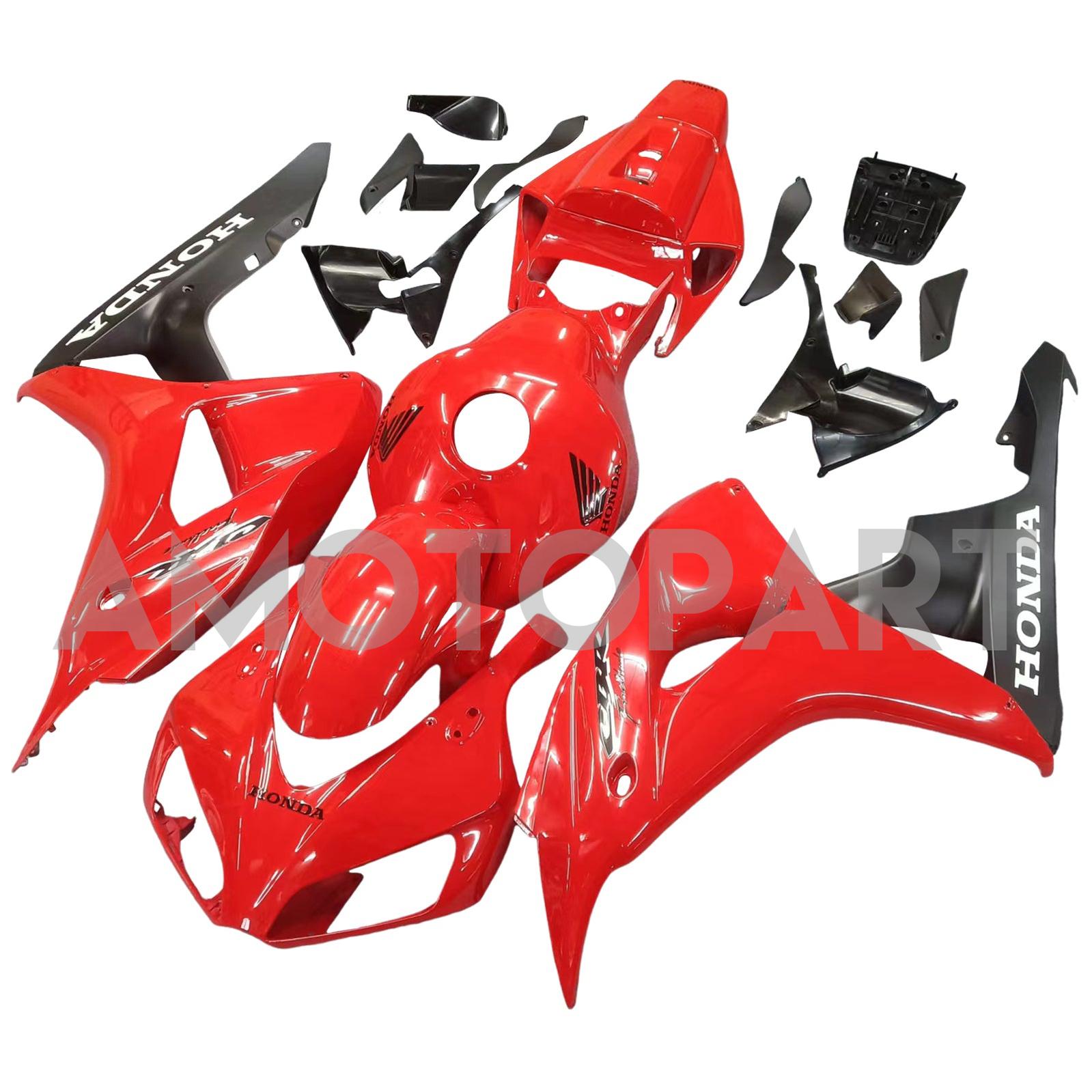 Amotopart 2006-2007 Honda CBR1000RR Fairing Red & Balck Kit