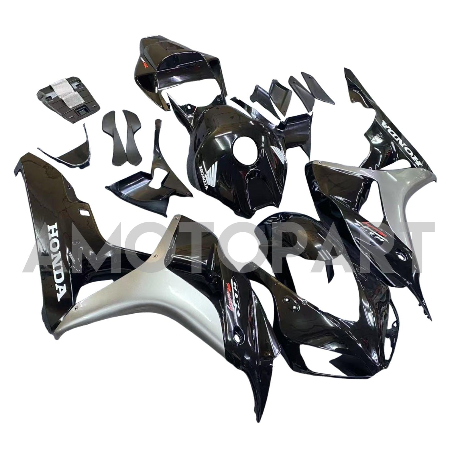 Amotopart 2006-2007 ホンダ CBR1000RR フェアリング ブラック&グレー キット