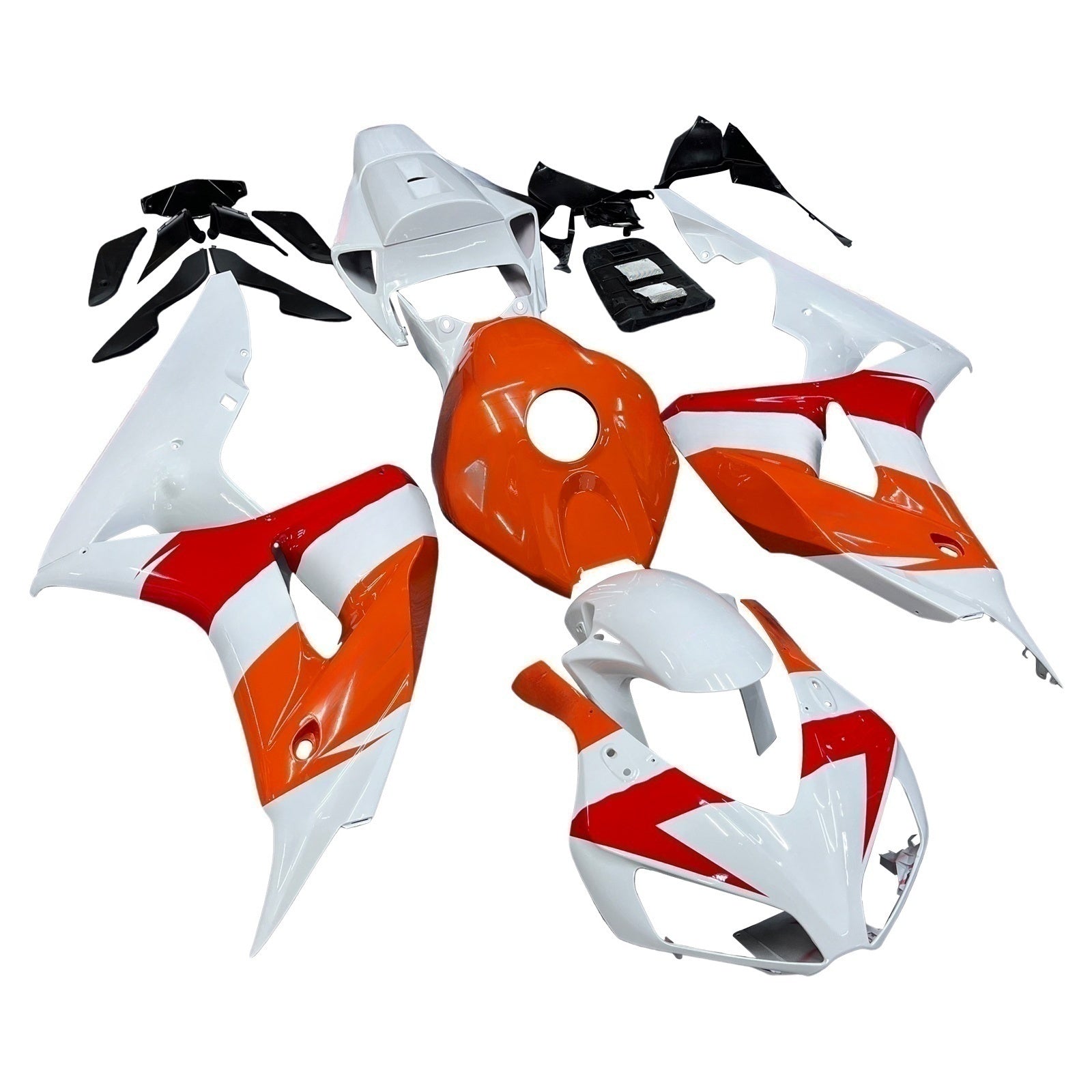 Amotopart Honda CBR1000RR 2006-2007 White Orange Racing Fairing Kit