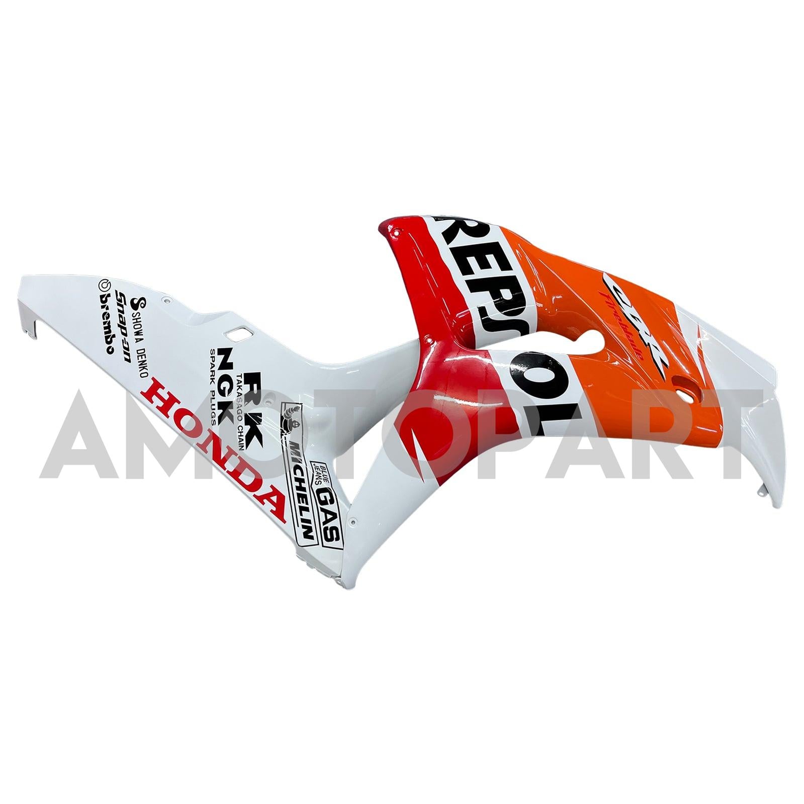 Amotopart Honda CBR1000RR 2006-2007 Kit de carenado Repsol Racing blanco naranja