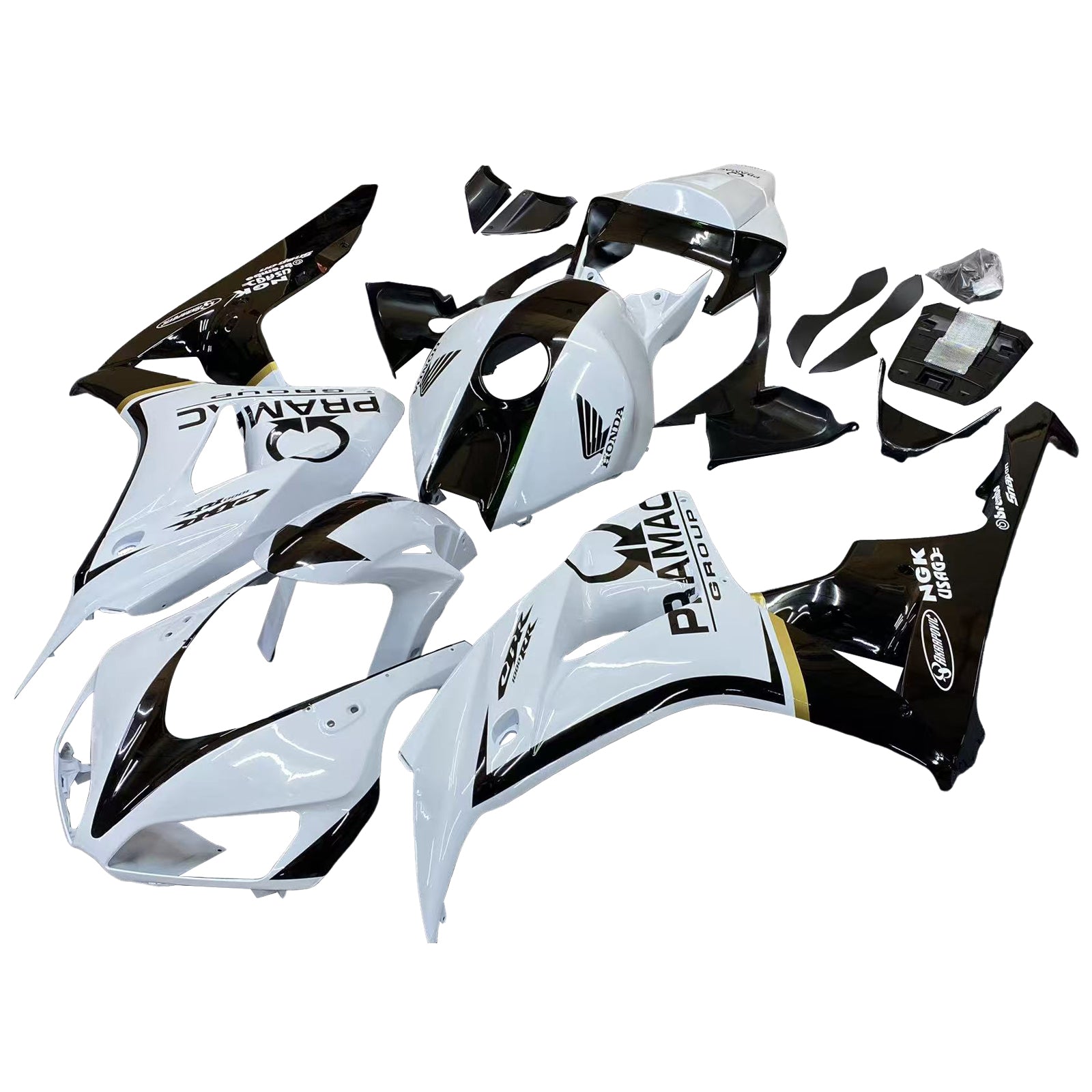 Amotopart Fairings Honda 1000RR 2006-2007 Fairing White & Black CBR Racing Fairing Kit