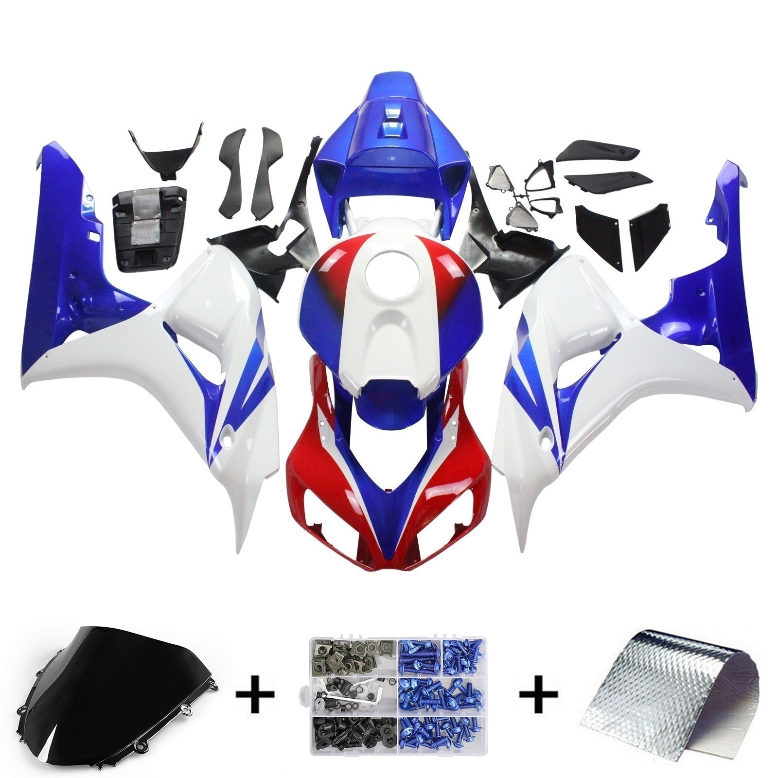 Amotopart Fairings Honda CBR1000RR 2006-2007 Fairing Red White Blue Racing Fairing Kit